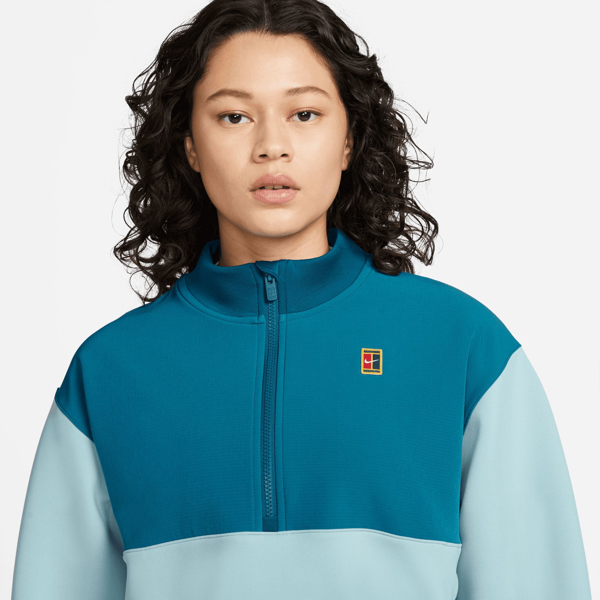 NikeCourt Dri-FIT Heritage Women's Half-Zip Tennis Jacket Blue (3)