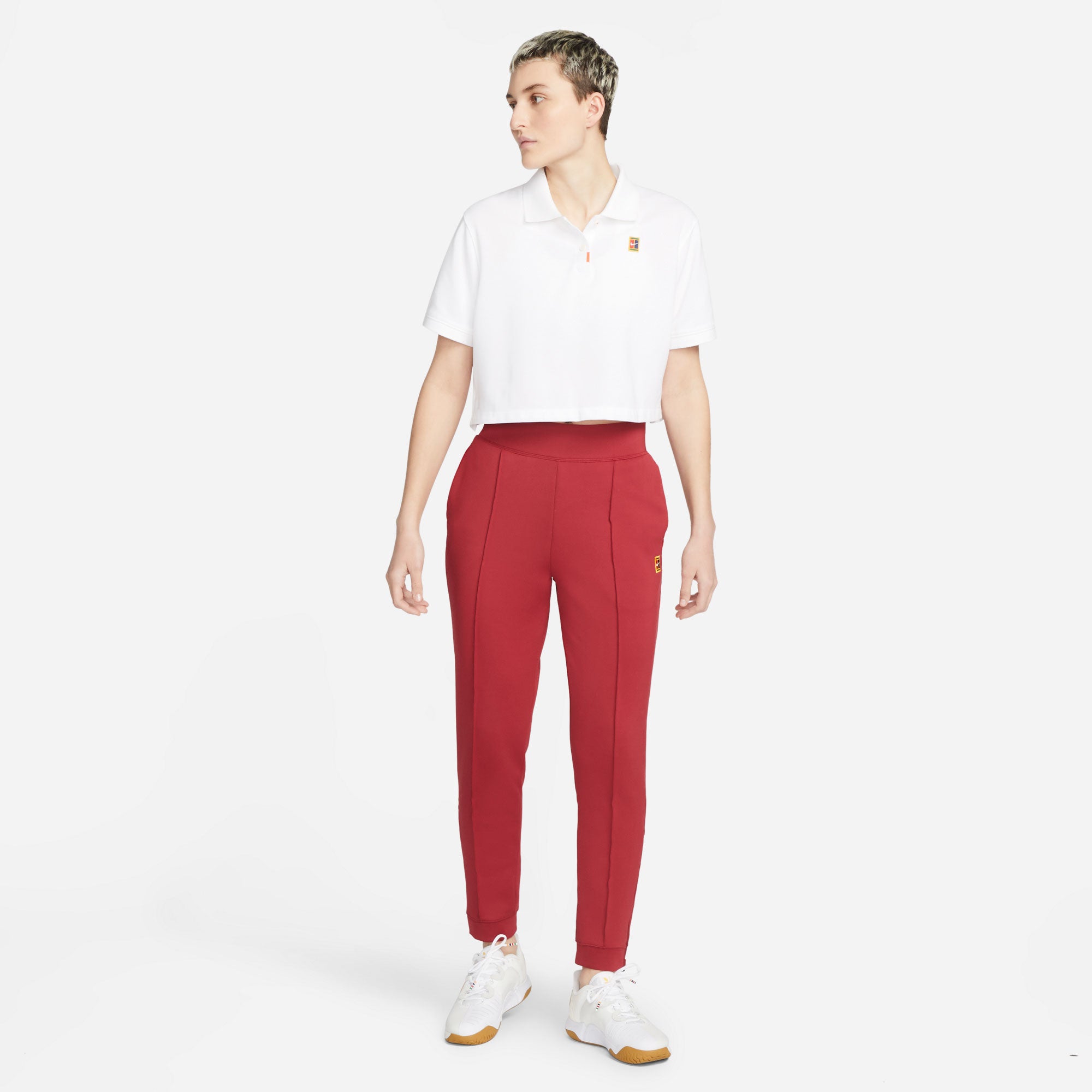 NikeCourt Dri-FIT Heritage Women's Knit Tennis Pants Red (3)