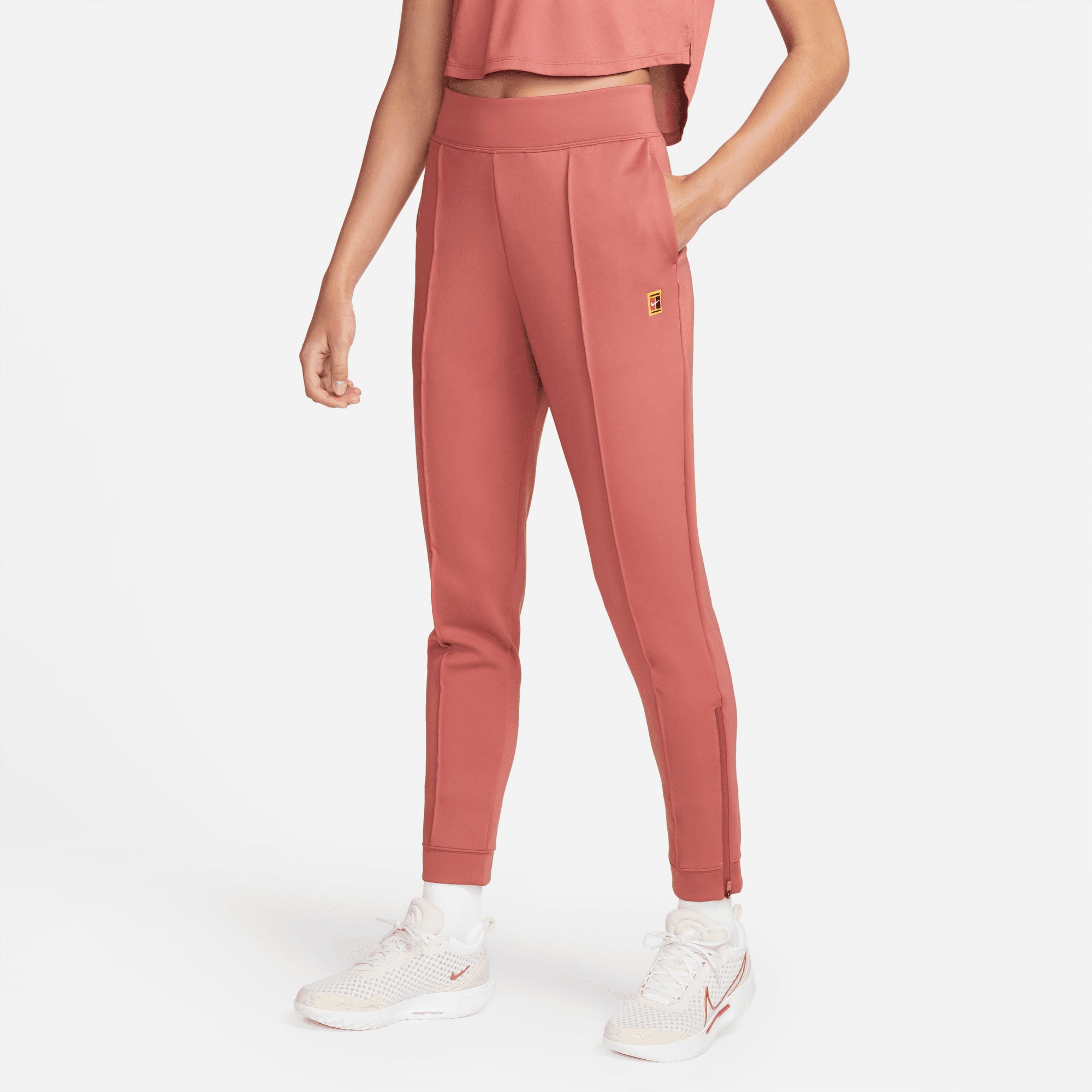 NikeCourt Dri-FIT Heritage Women's Knit Tennis Pants Red (1)