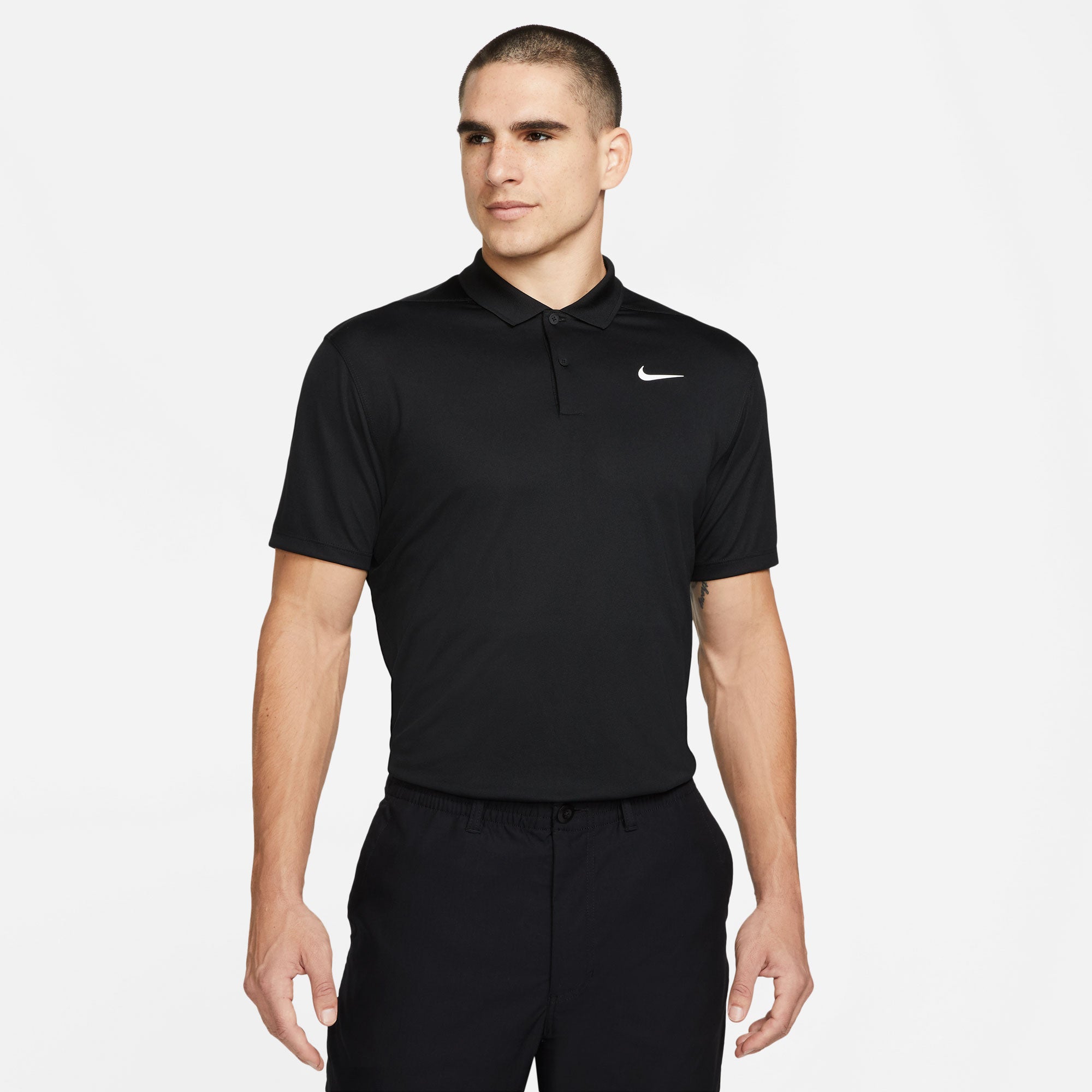 NikeCourt Dri-FIT Men's Pique Tennis Polo Black (1)