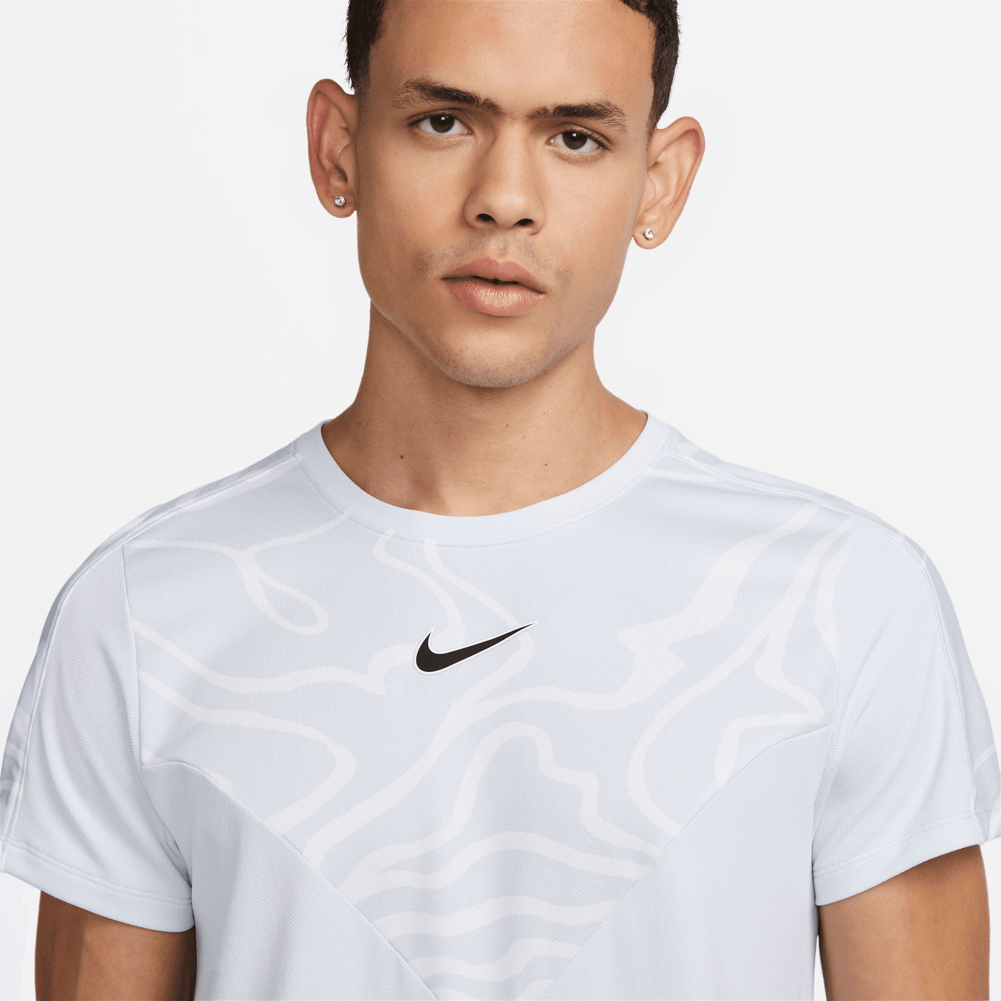 NikeCourt Dri-FIT Slam Melbourne Men's Tennis Shirt Grey (3)