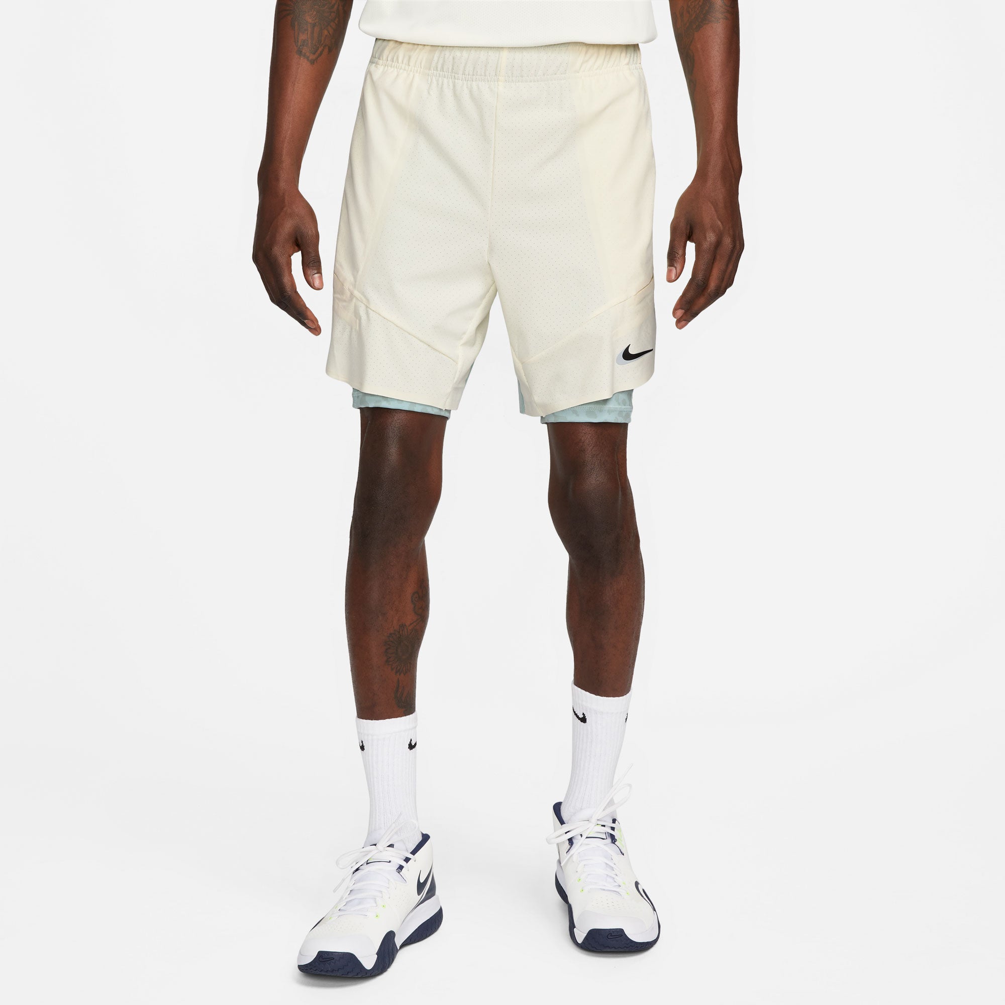 NikeCourt Dri-FIT Slam Paris Men's 2IN1 Tennis Shorts White (1)