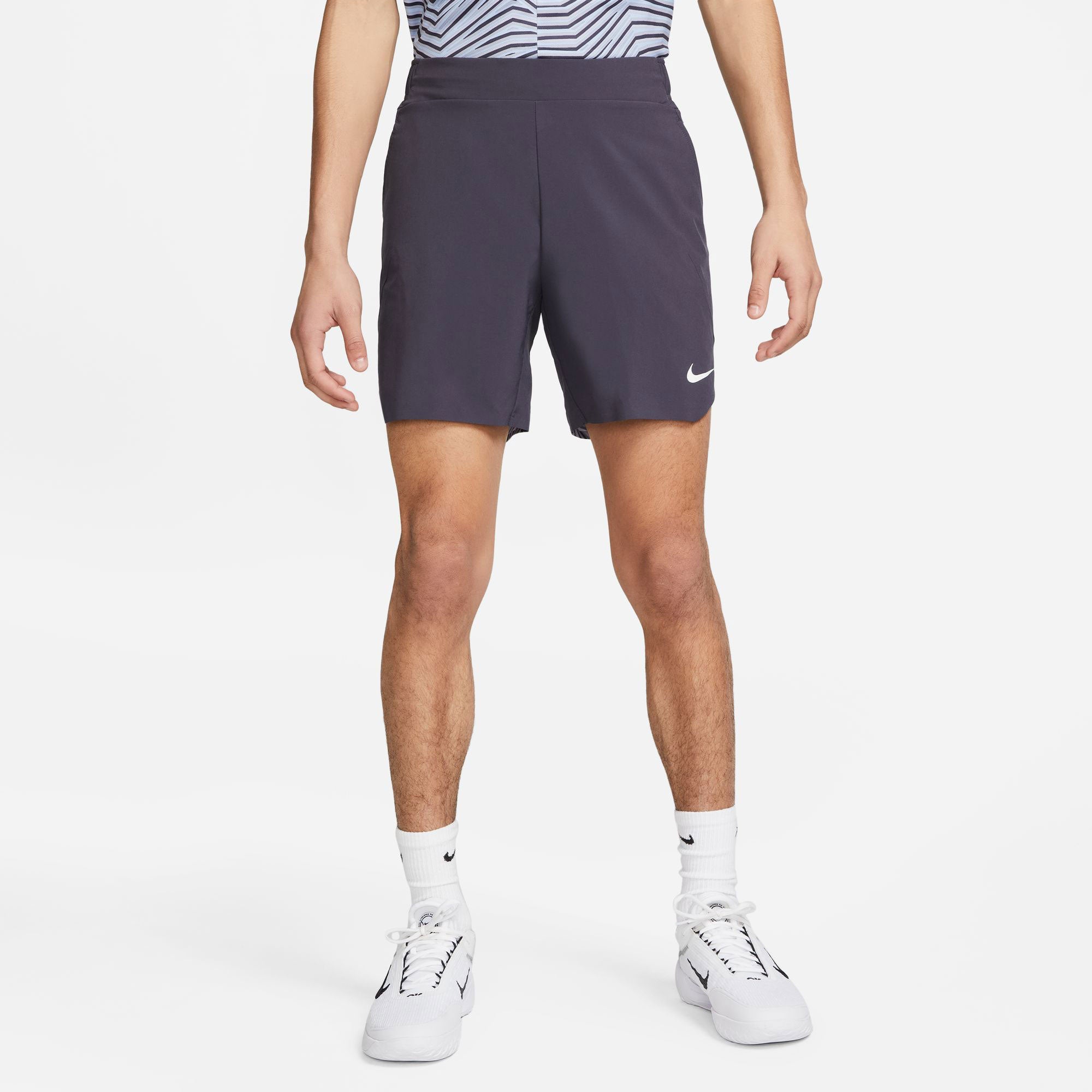 NikeCourt Dri-FIT Slam Paris Men's Tennis Shorts Grey (1)