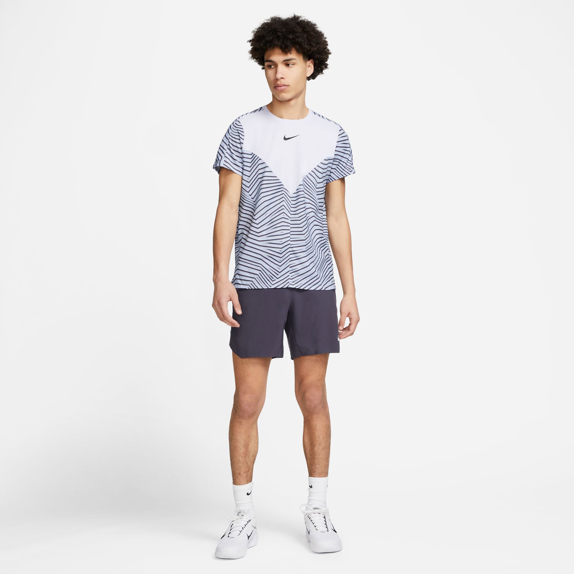 NikeCourt Dri-FIT Slam Paris Men's Tennis Shorts Grey (8)