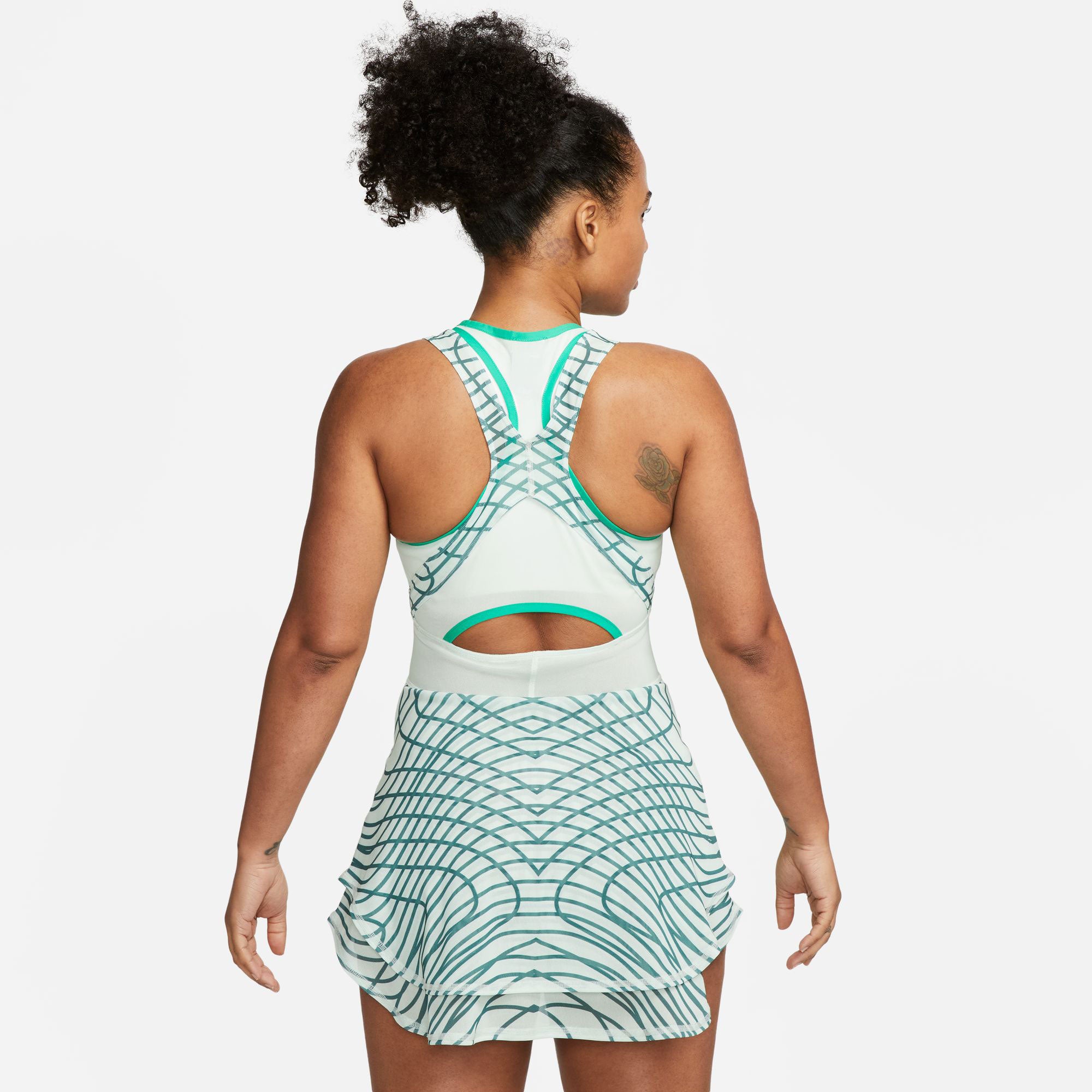 NikeCourt Dri-FIT Slam Paris Women's Tennis Dress Green (2)
