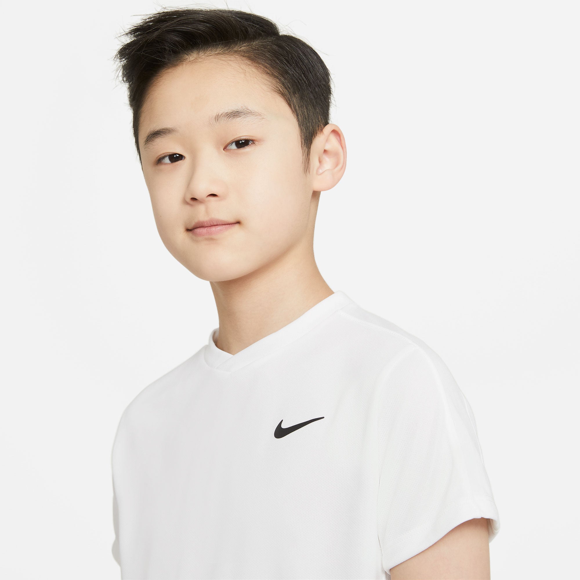 NikeCourt Dri-Fit Victory Boys' Tennis Shirt White (3)