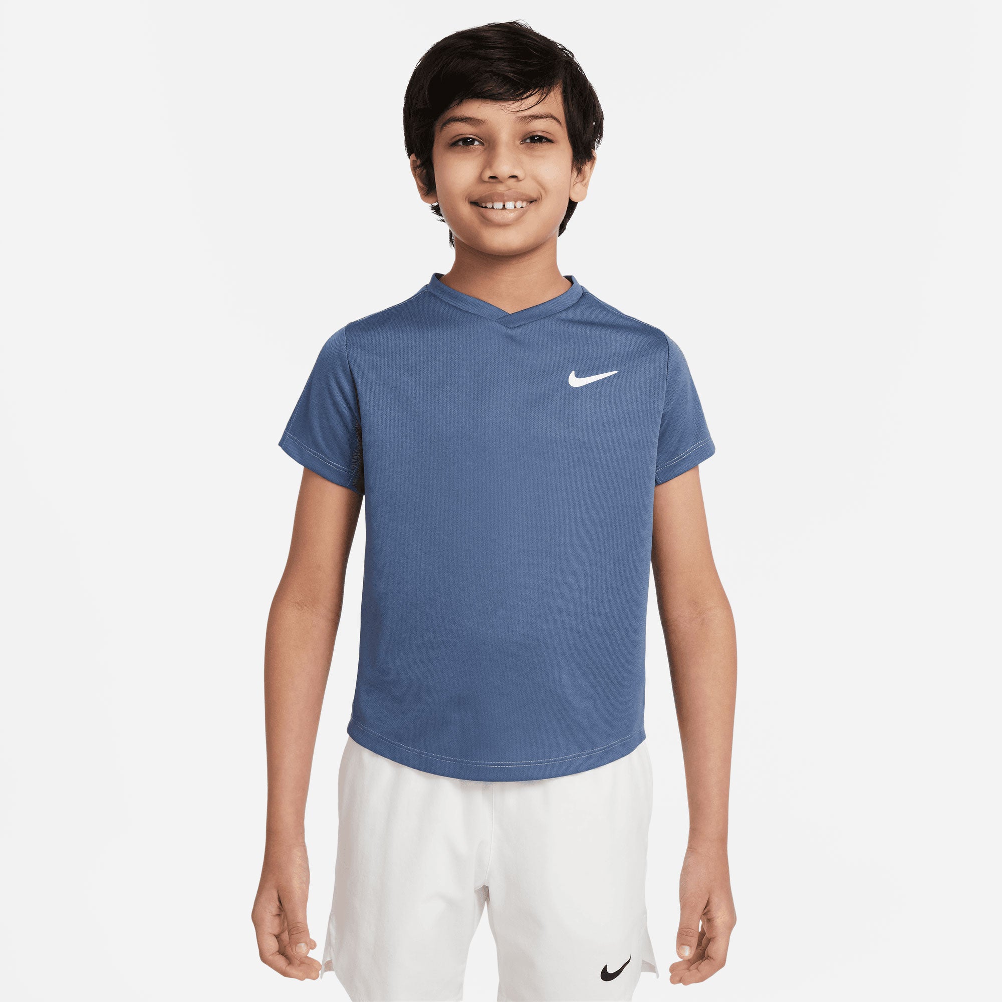 NikeCourt Dri-Fit Victory Boys' Tennis Shirt Blue (1)