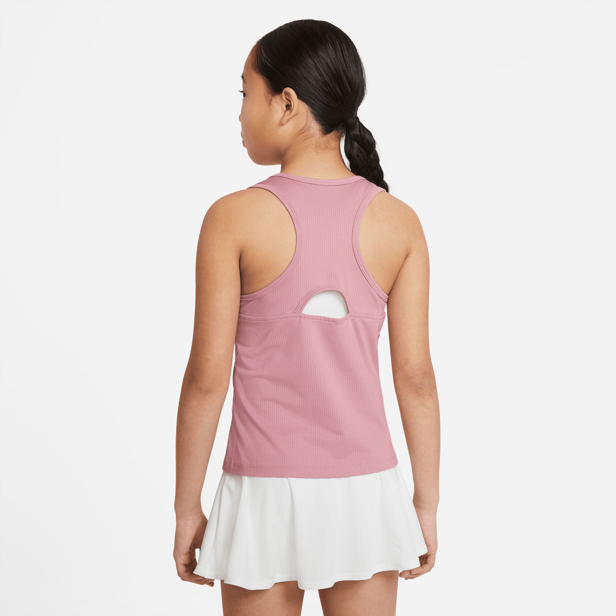 NikeCourt Dri FIT Victory Girls' Tennis Tank Pink (2)