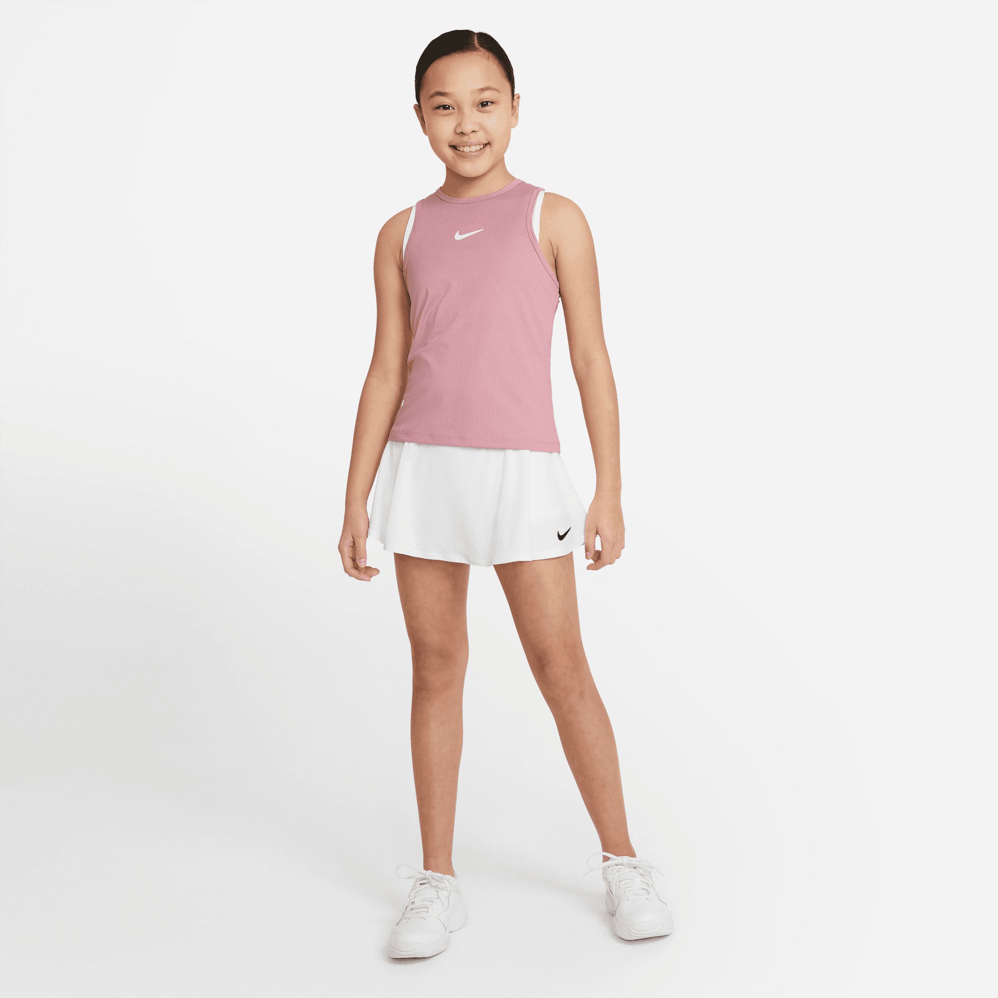 NikeCourt Dri FIT Victory Girls' Tennis Tank Pink (3)