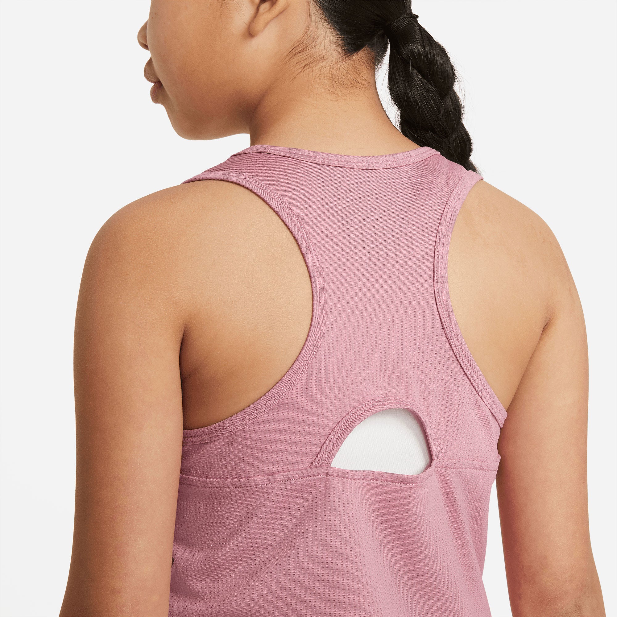 NikeCourt Dri FIT Victory Girls' Tennis Tank Pink (5)