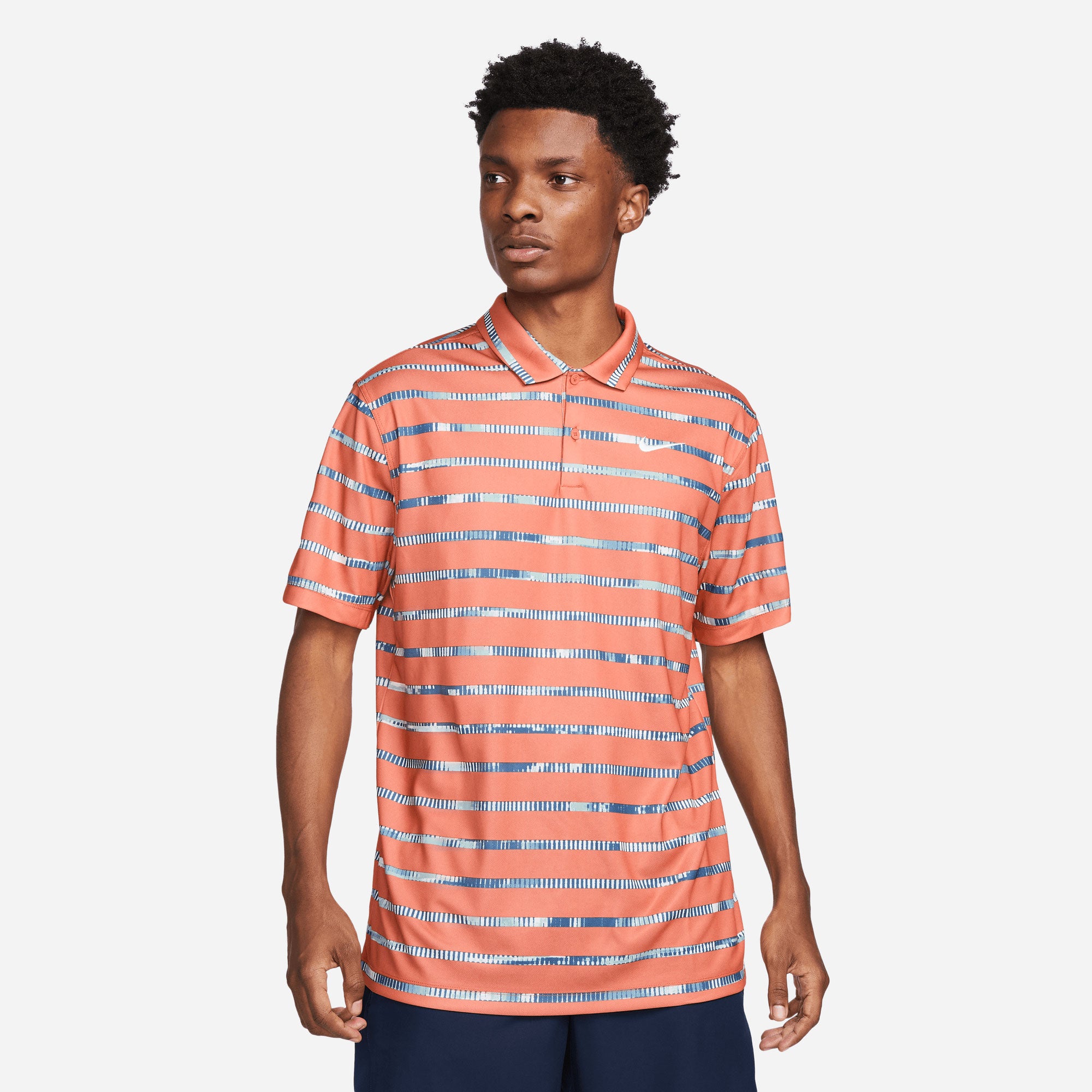 NikeCourt Dri-FIT Victory Men's Printed Tennis Polo Orange (1)