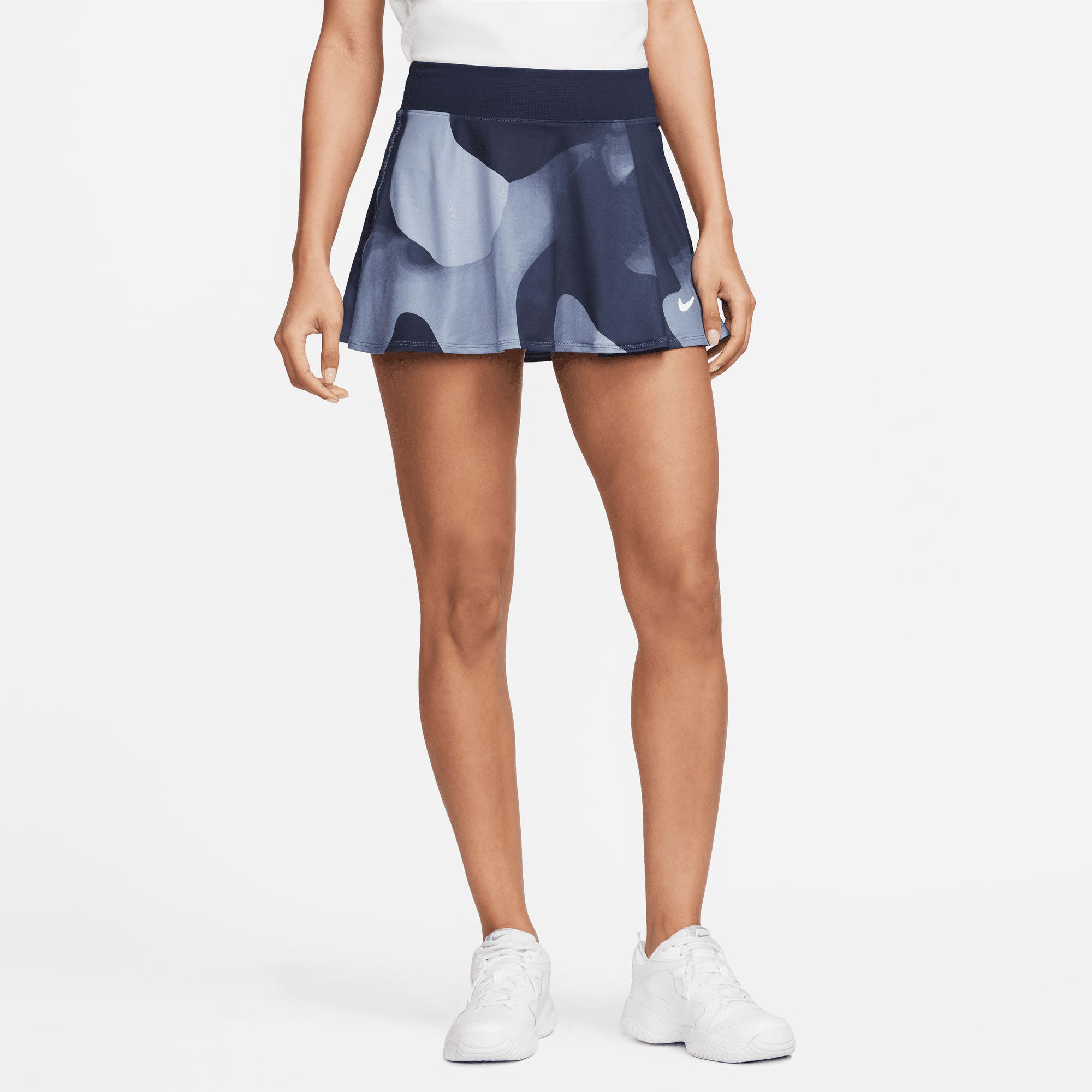 NikeCourt Dri-FIT Victory Women's Flouncy Printed Tennis Skirt Blue (1)