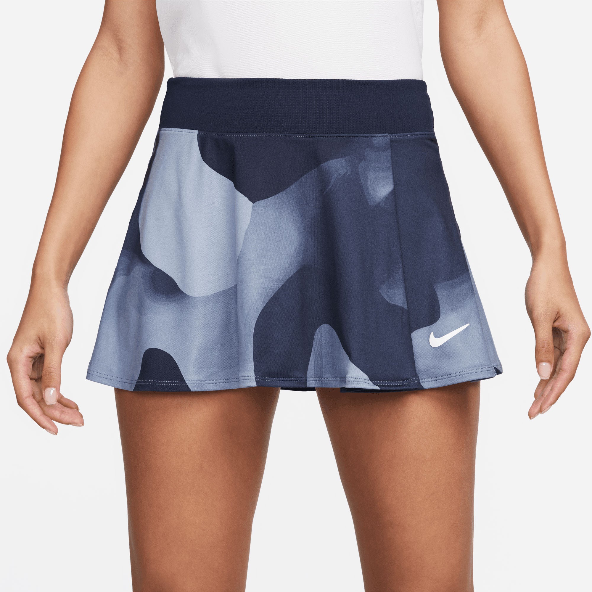 NikeCourt Dri-FIT Victory Women's Flouncy Printed Tennis Skirt Blue (3)