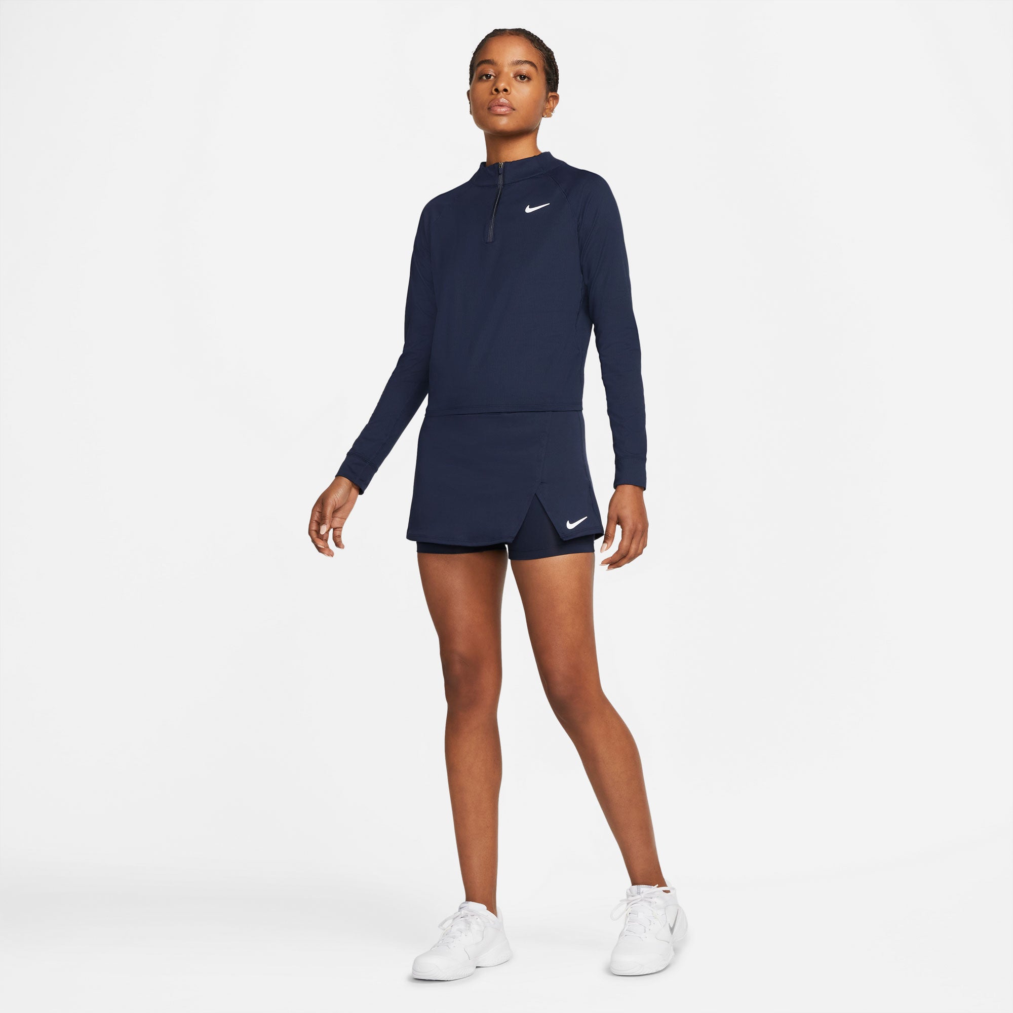 NikeCourt Dri-FIT Victory Women's Long-Sleeve Half-Zip Tennis Top Blue (3)