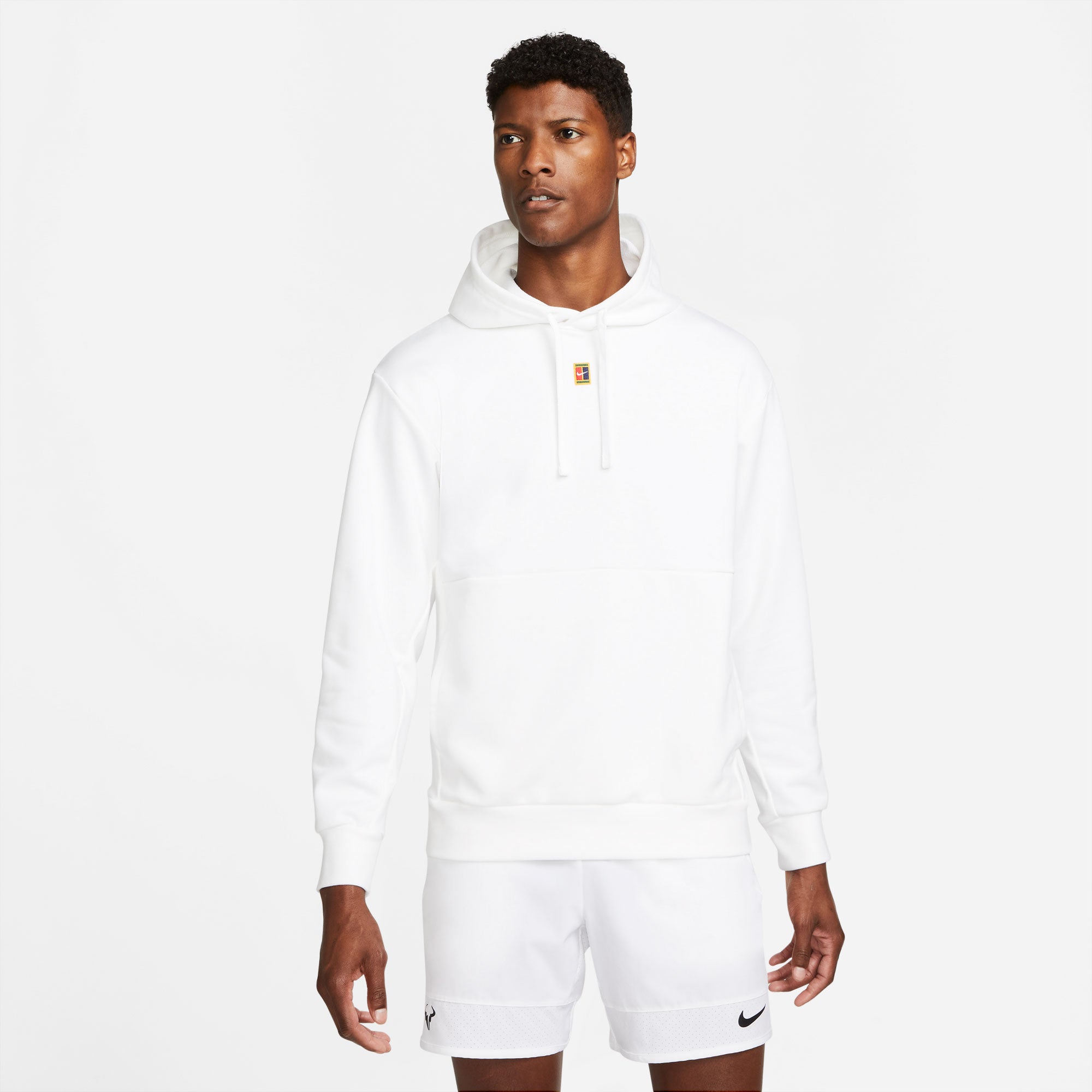NikeCourt Heritage Men's Fleece Tennis Hoodie White (1)