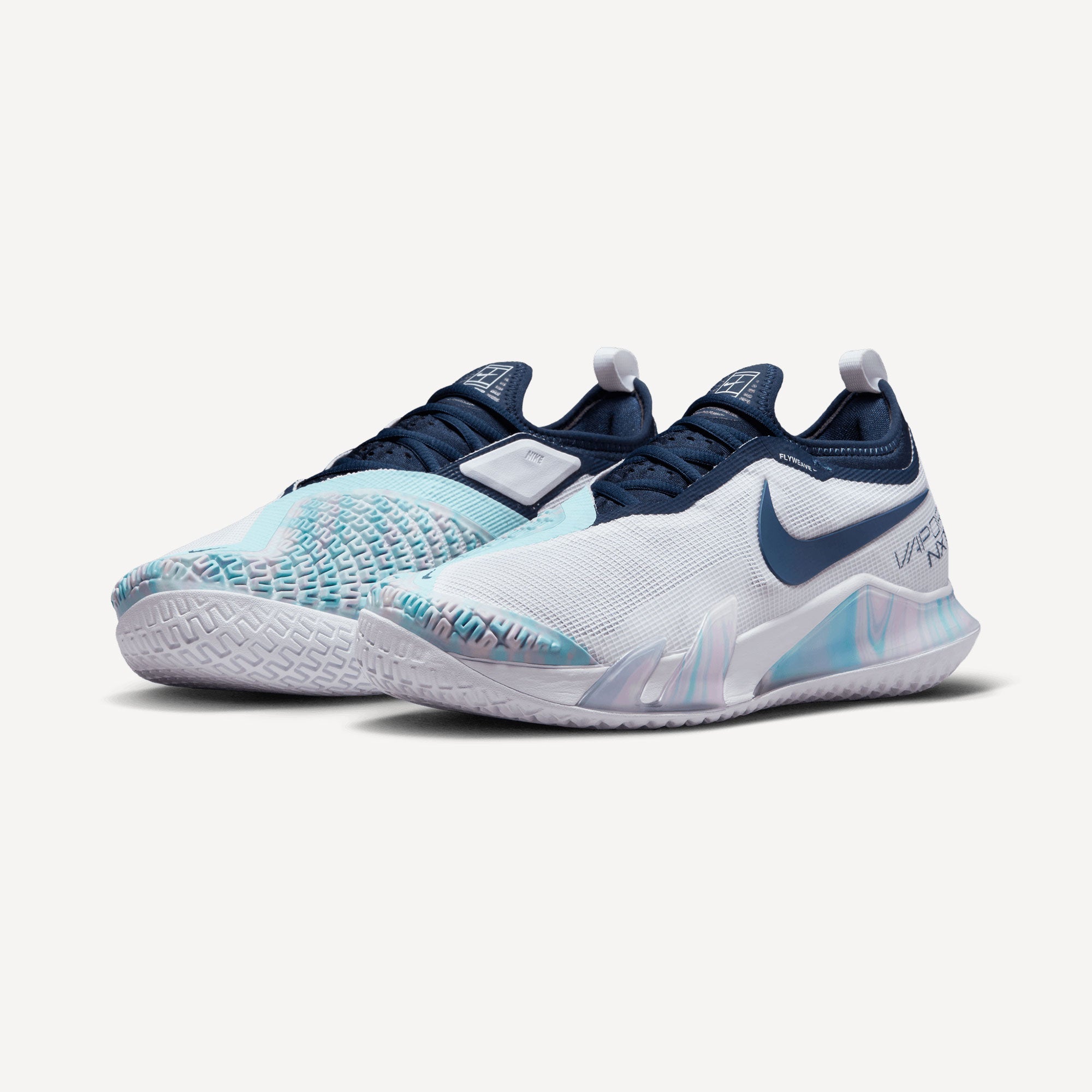 NikeCourt React Vapor NXT Men's Hard Court Tennis Shoes White (4)