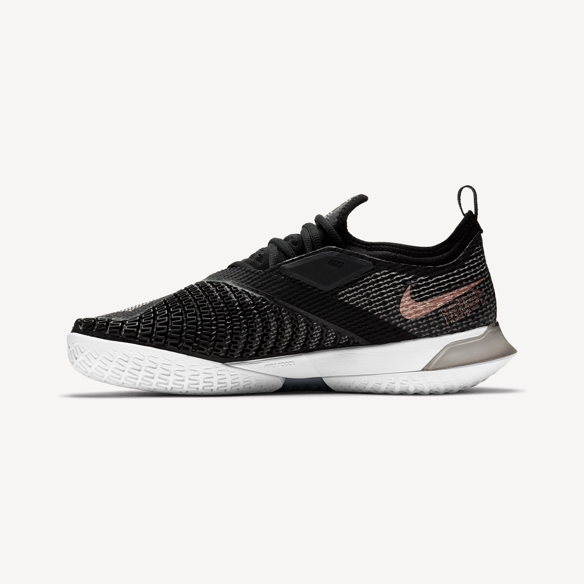 NikeCourt React Vapor NXT Women's Hard Court Tennis Shoes Black (3)