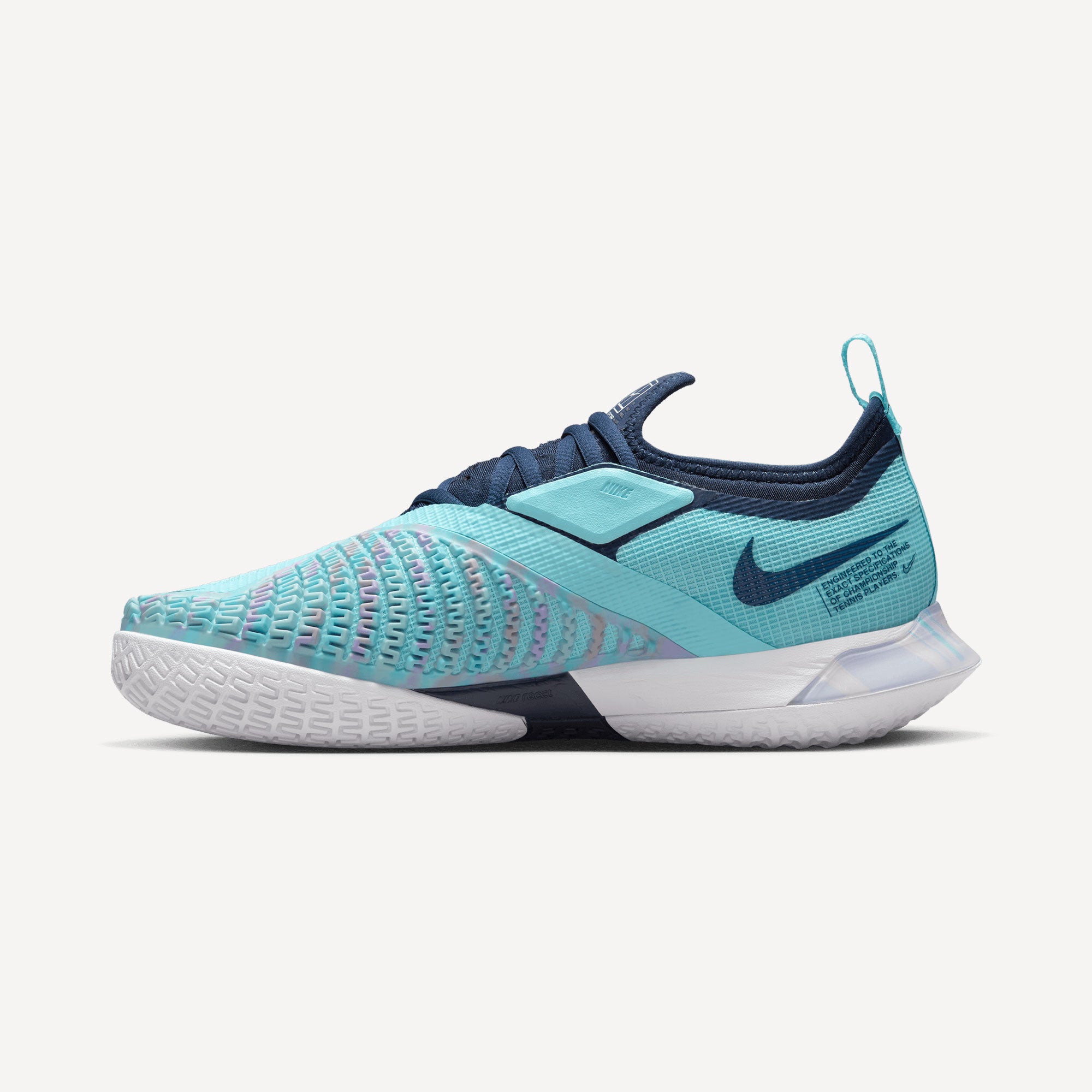 NikeCourt React Vapor NXT Women's Hard Court Tennis Shoes Blue (3)