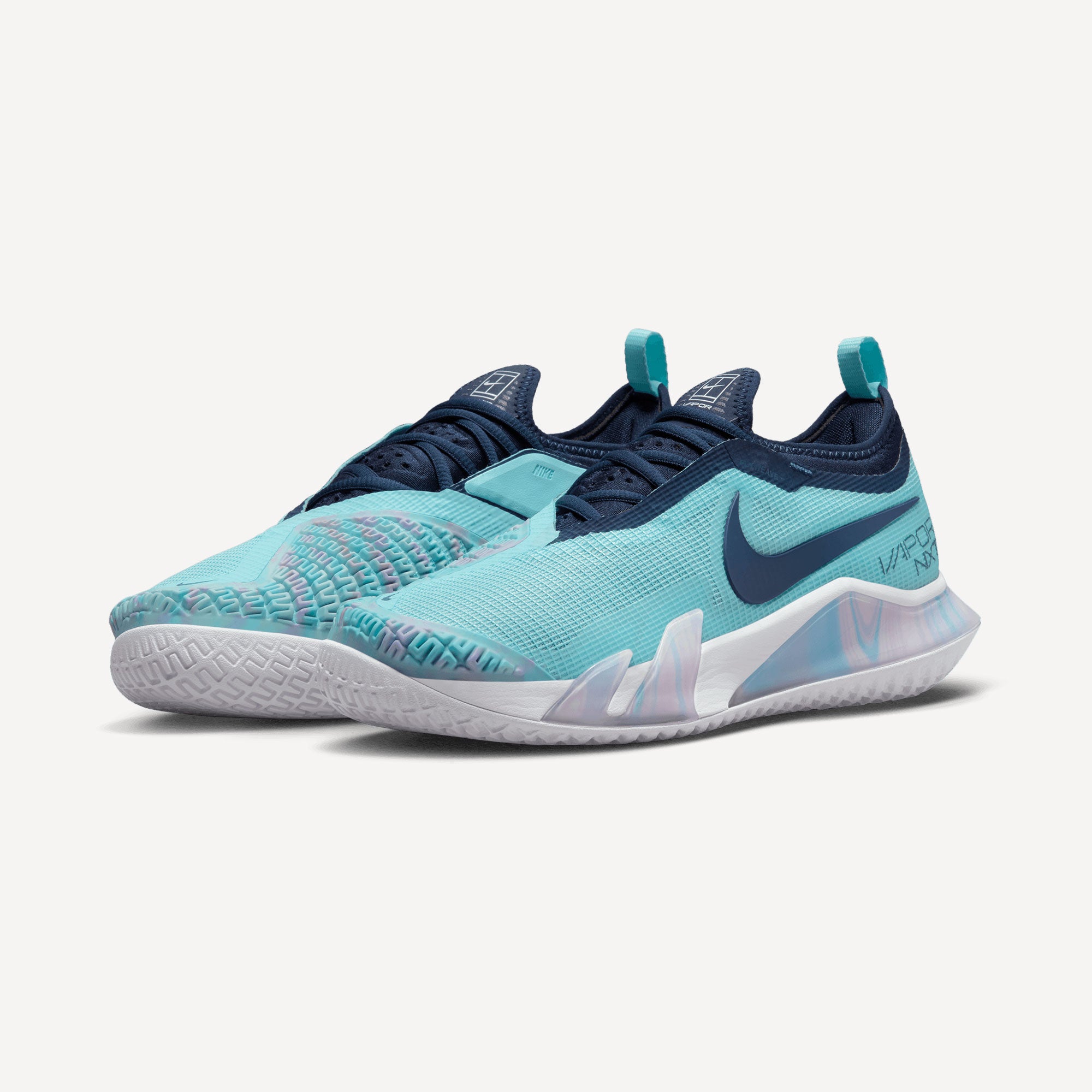 NikeCourt React Vapor NXT Women's Hard Court Tennis Shoes Blue (4)