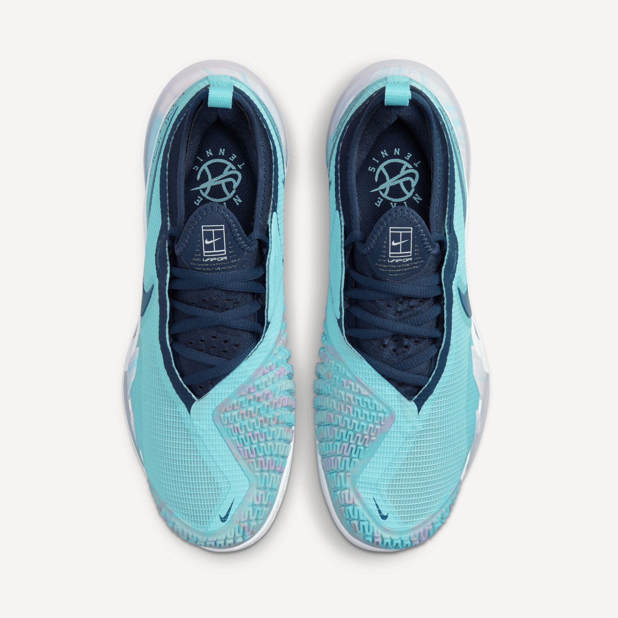 NikeCourt React Vapor NXT Women's Hard Court Tennis Shoes Blue (6)