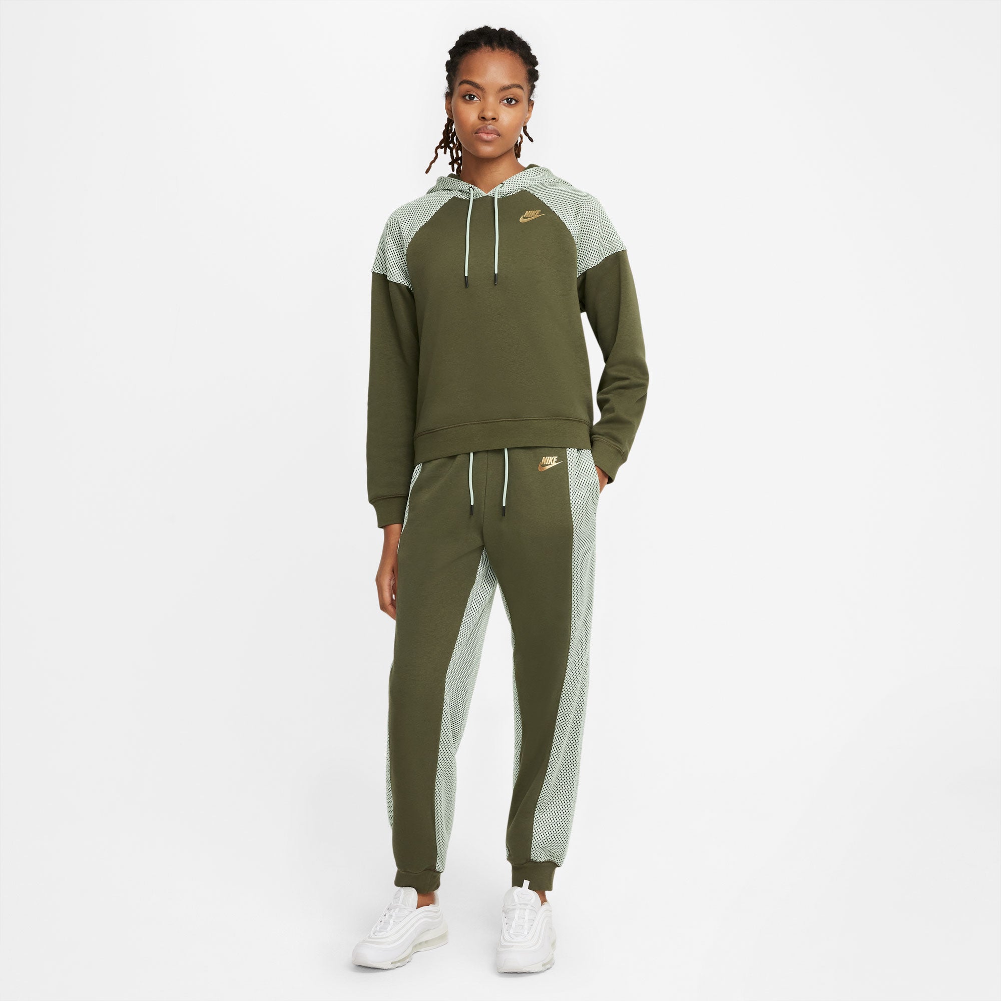 NikeCourt SDC Women's Fleece Tennis Pants Green (3)