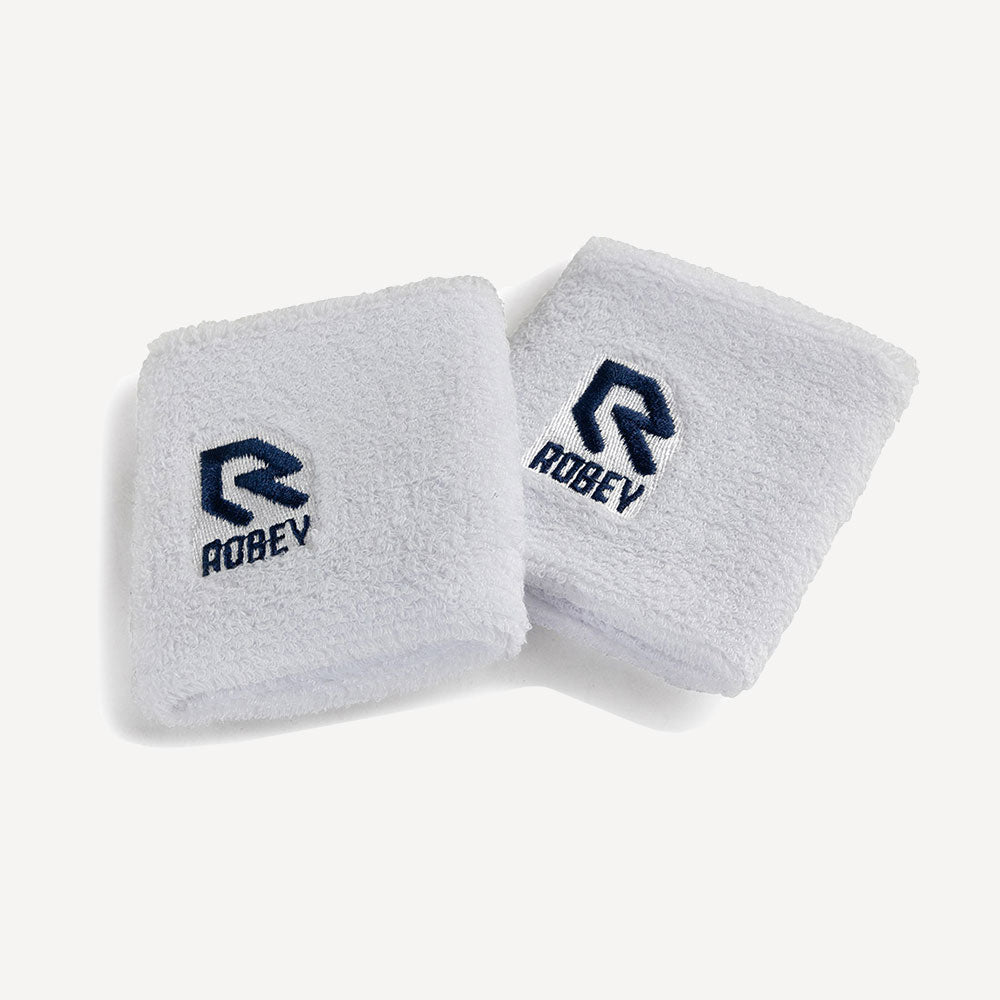 Robey Mixed Tennis Double Wristbands White (1)