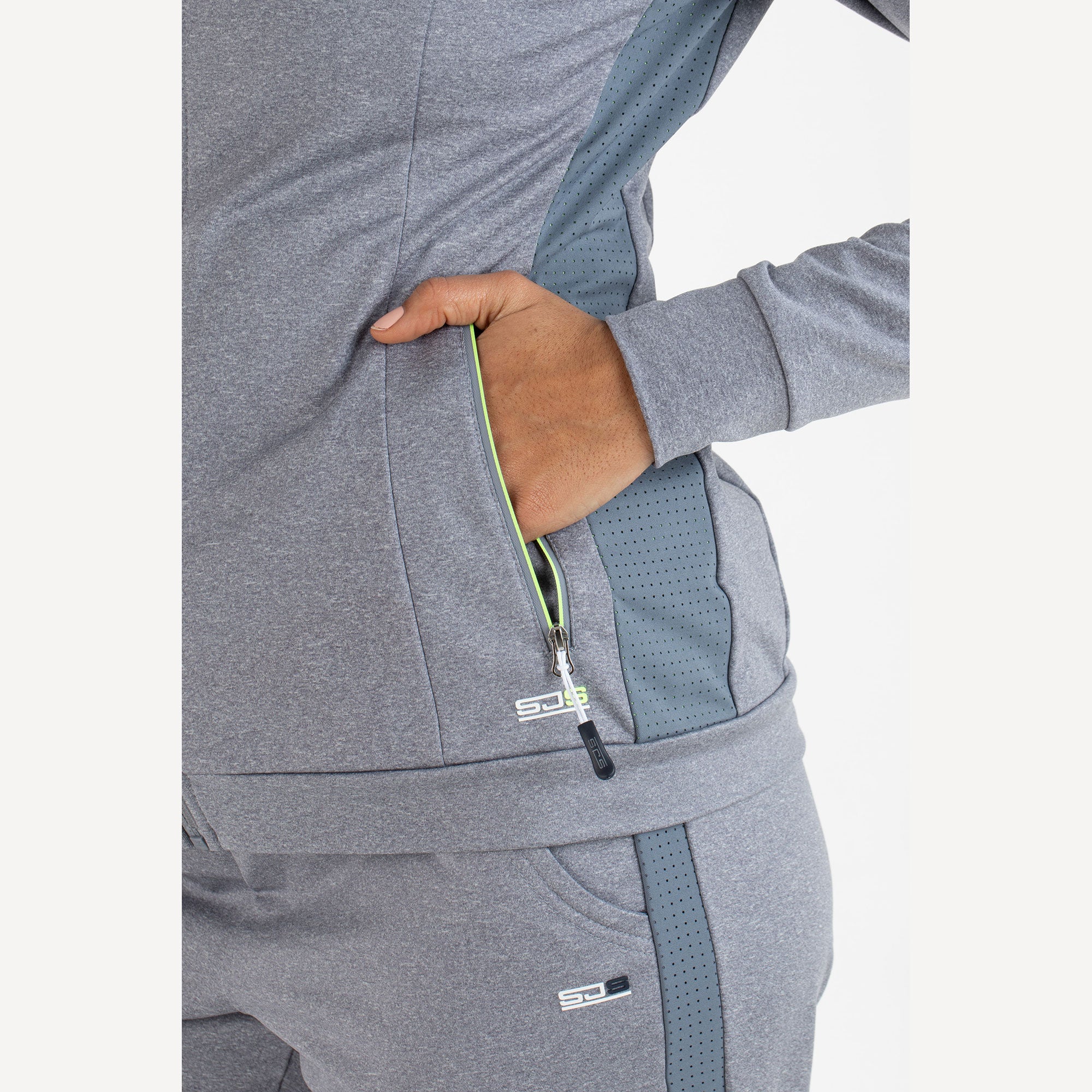 Sjeng Sports Atina Women's Hooded Tennis Jacket Grey (4)