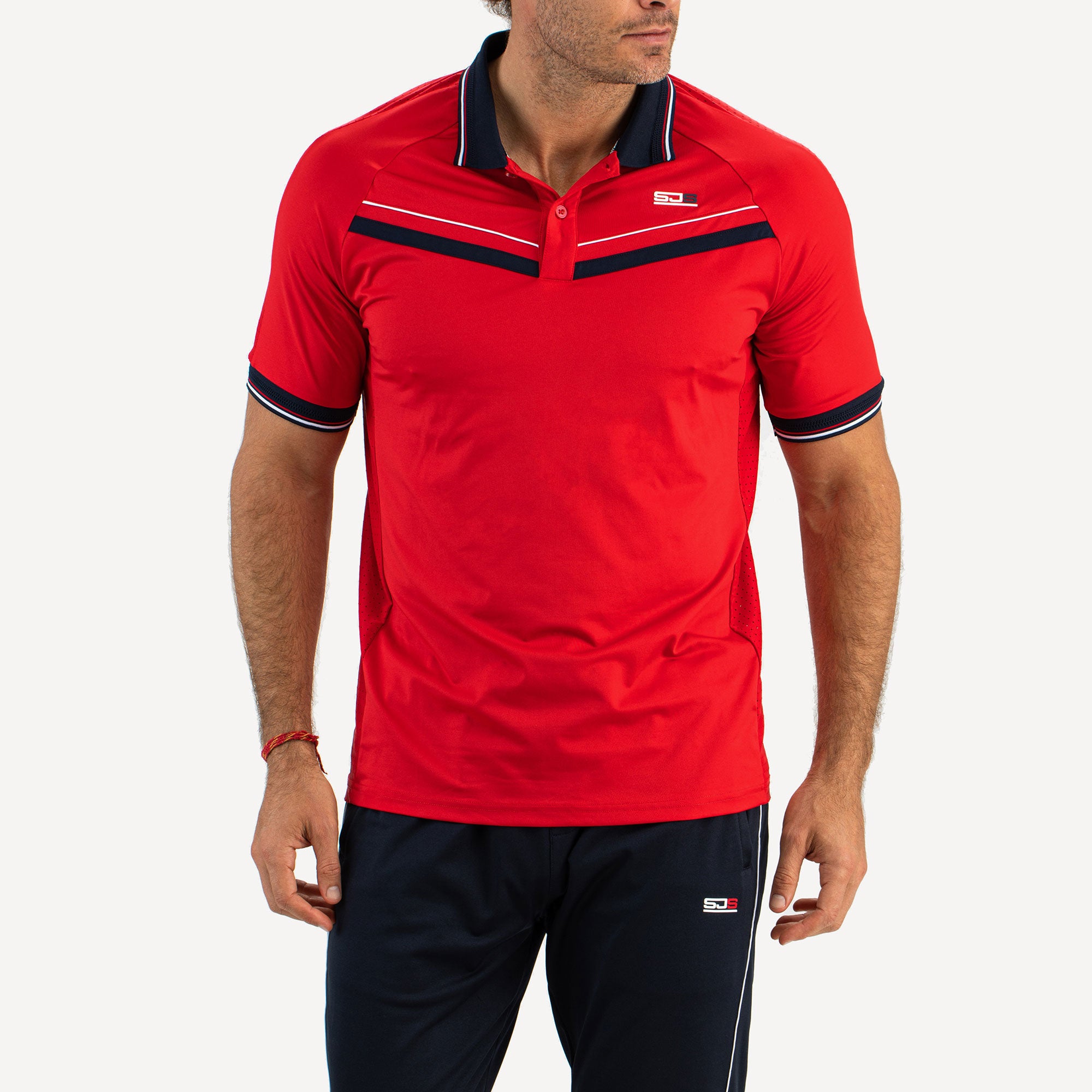 Sjeng Sports Jarno Men's Tennis Polo Red (1)