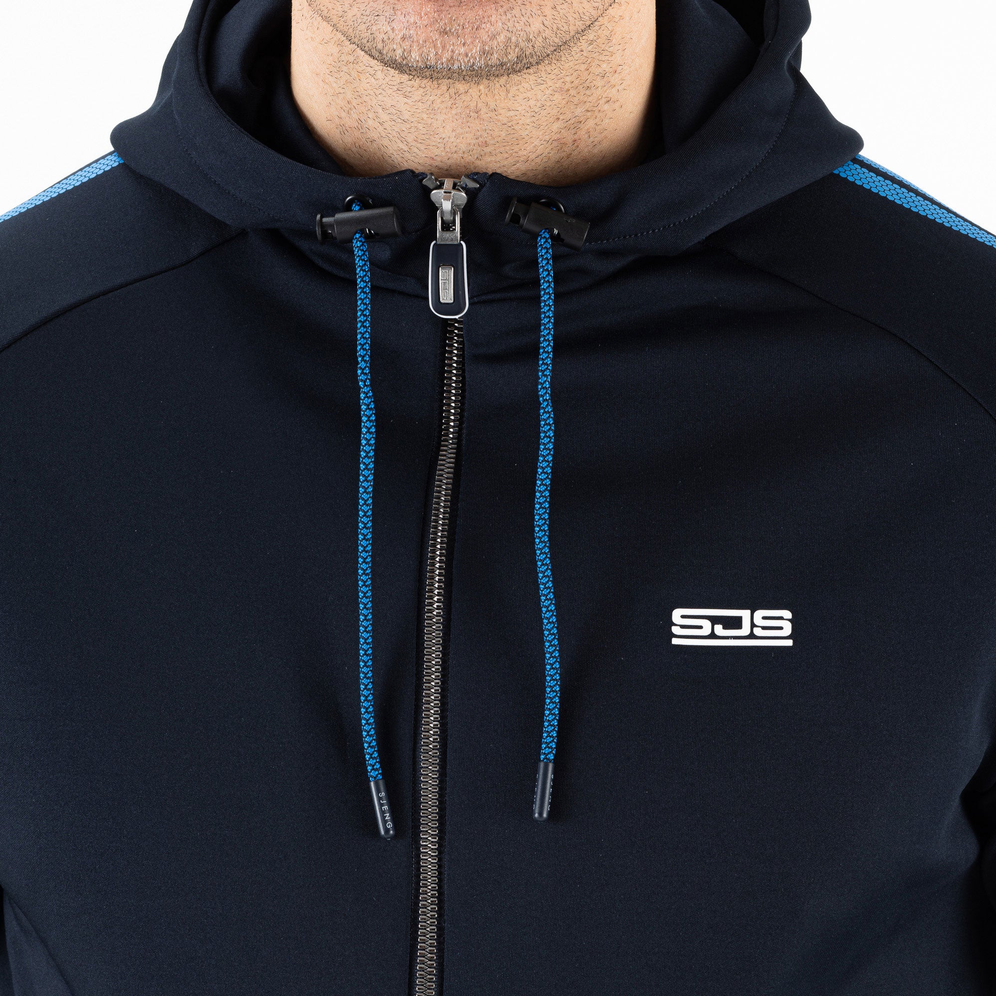 Sjeng Sports Oleg Men's Hooded Tennis Jacket Blue (3)