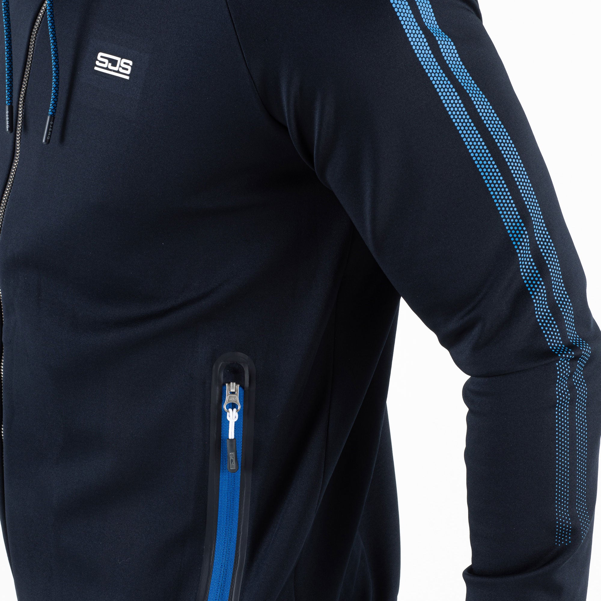 Sjeng Sports Oleg Men's Hooded Tennis Jacket Blue (4)