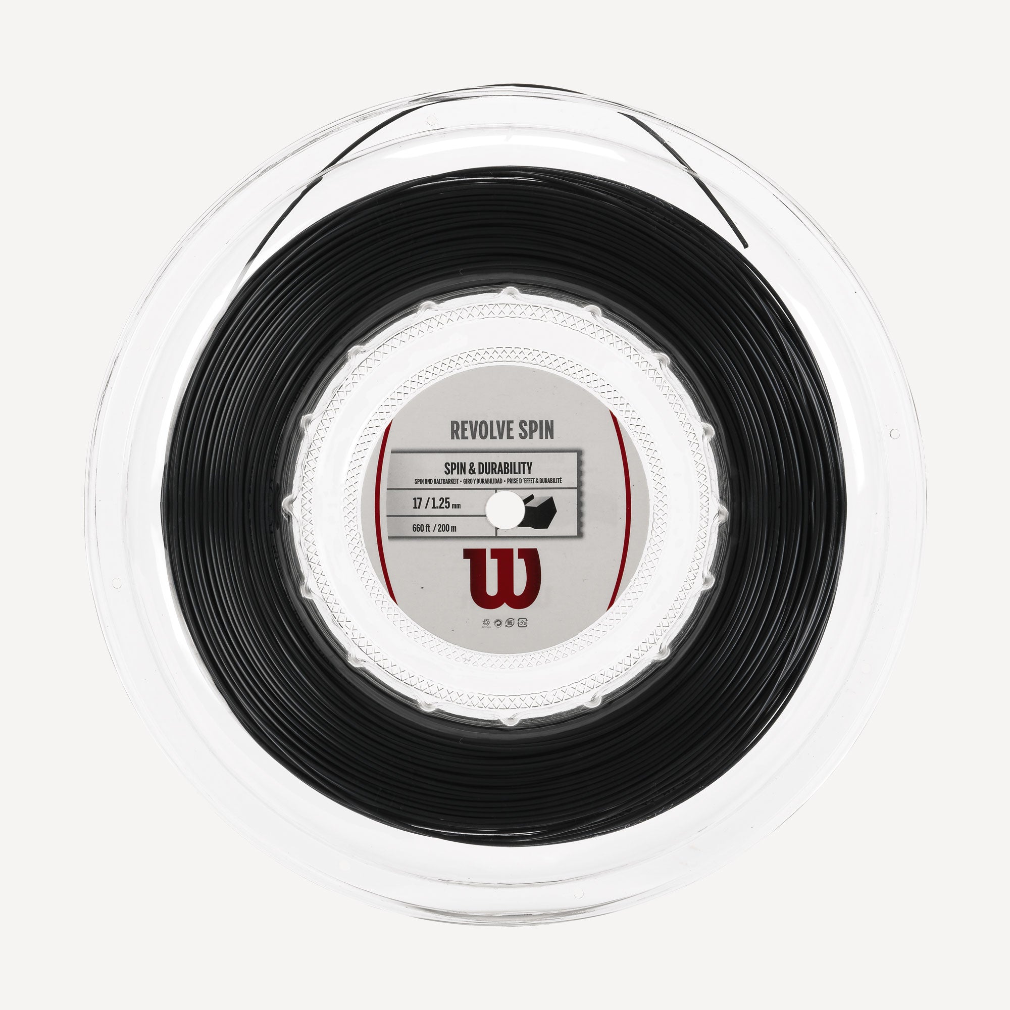 Wilson Revolve Spin Tennis String Reel 200m Black