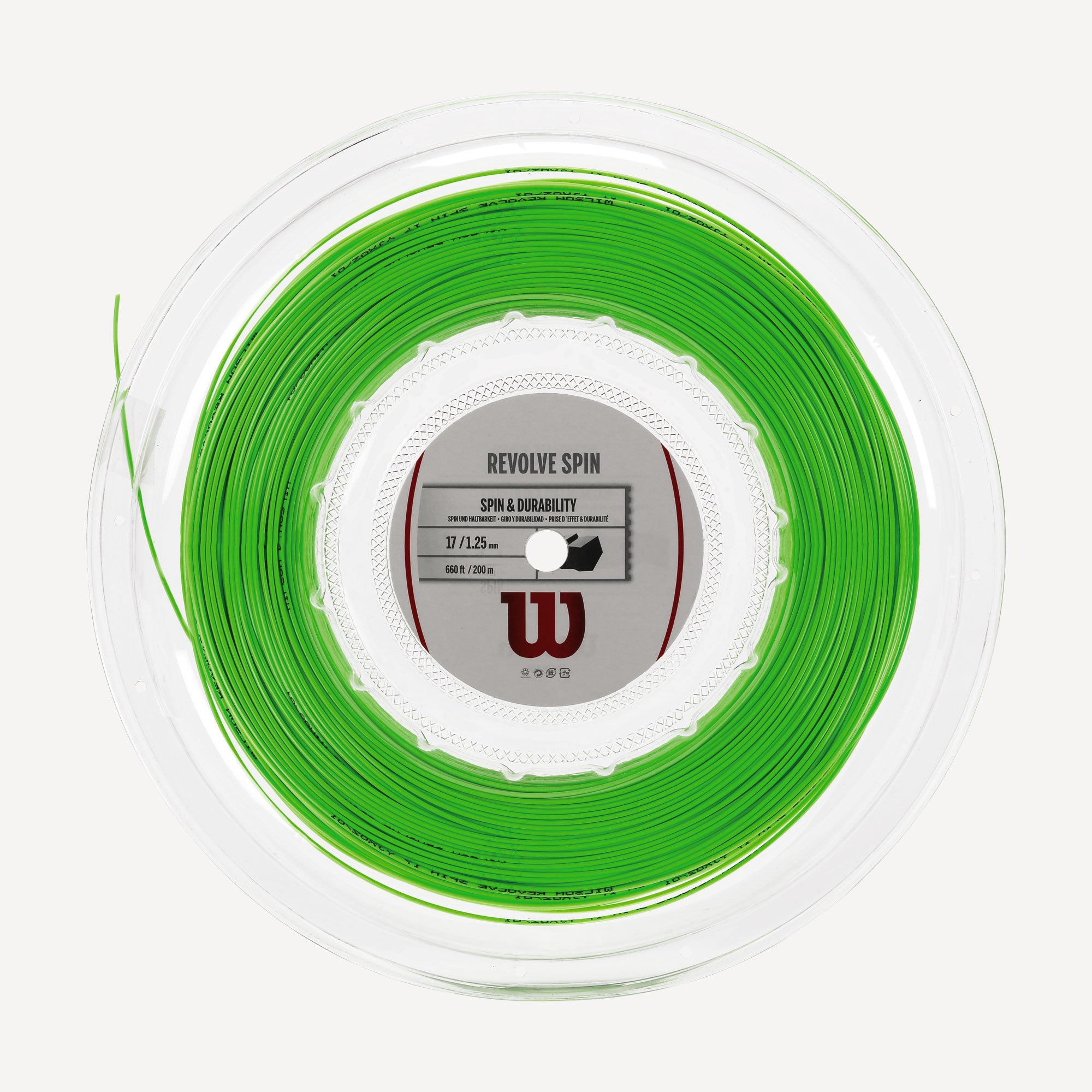 Wilson Revolve Spin Tennis String Reel 200m Green