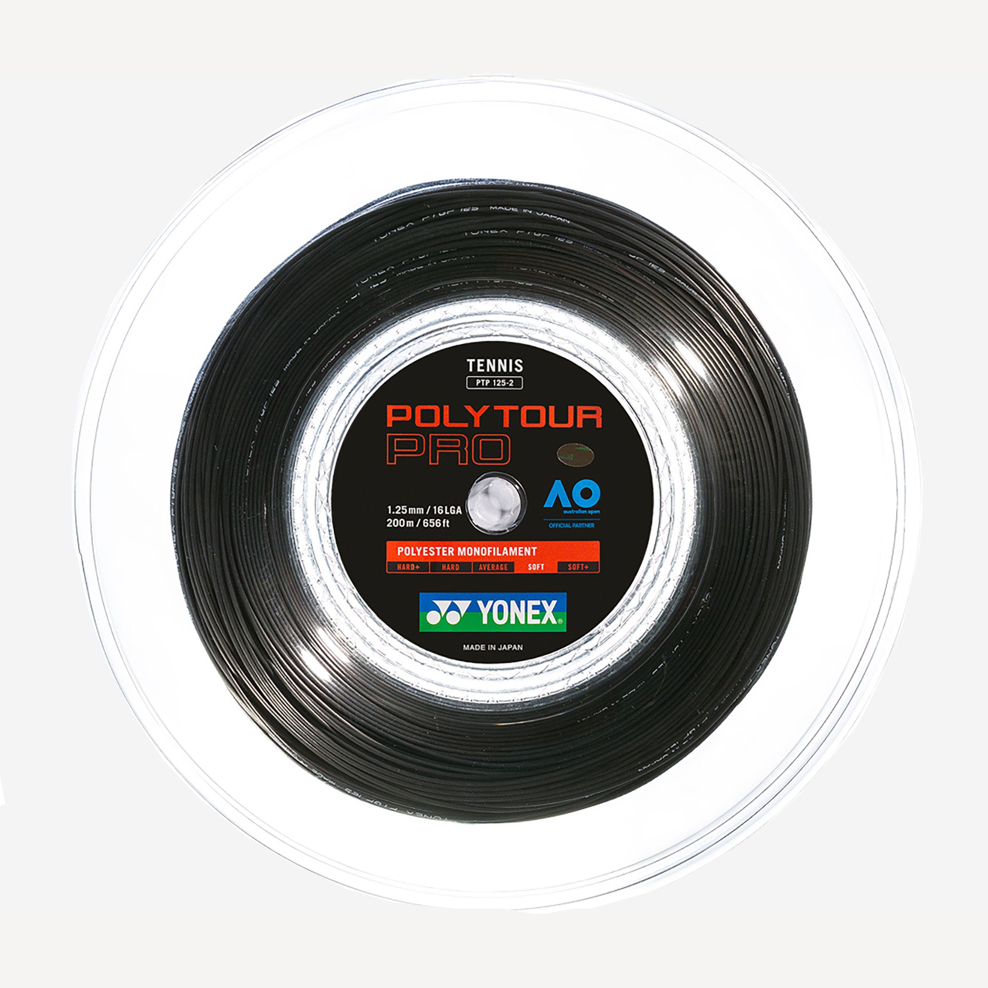 Yonex PolyTour Pro Tennis String Reel 200m Black