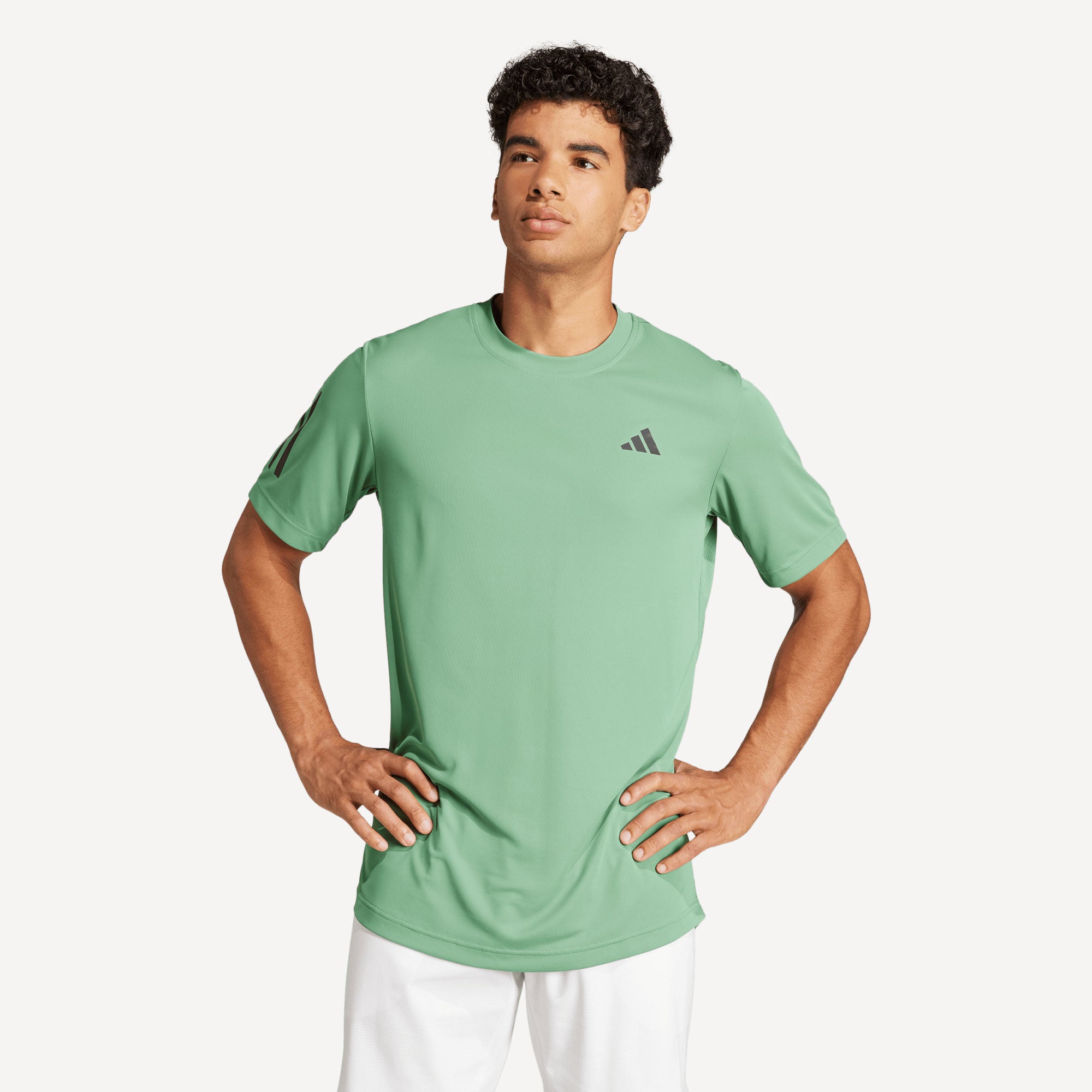 adidas Club Men's 3-Stripes Tennis Shirt - Green (1)