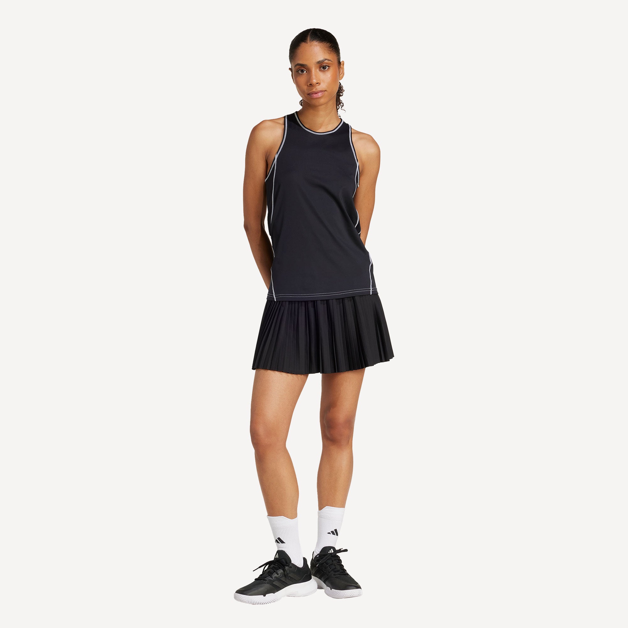 adidas Club Women's Pleated Tennis Skirt - Black (4)