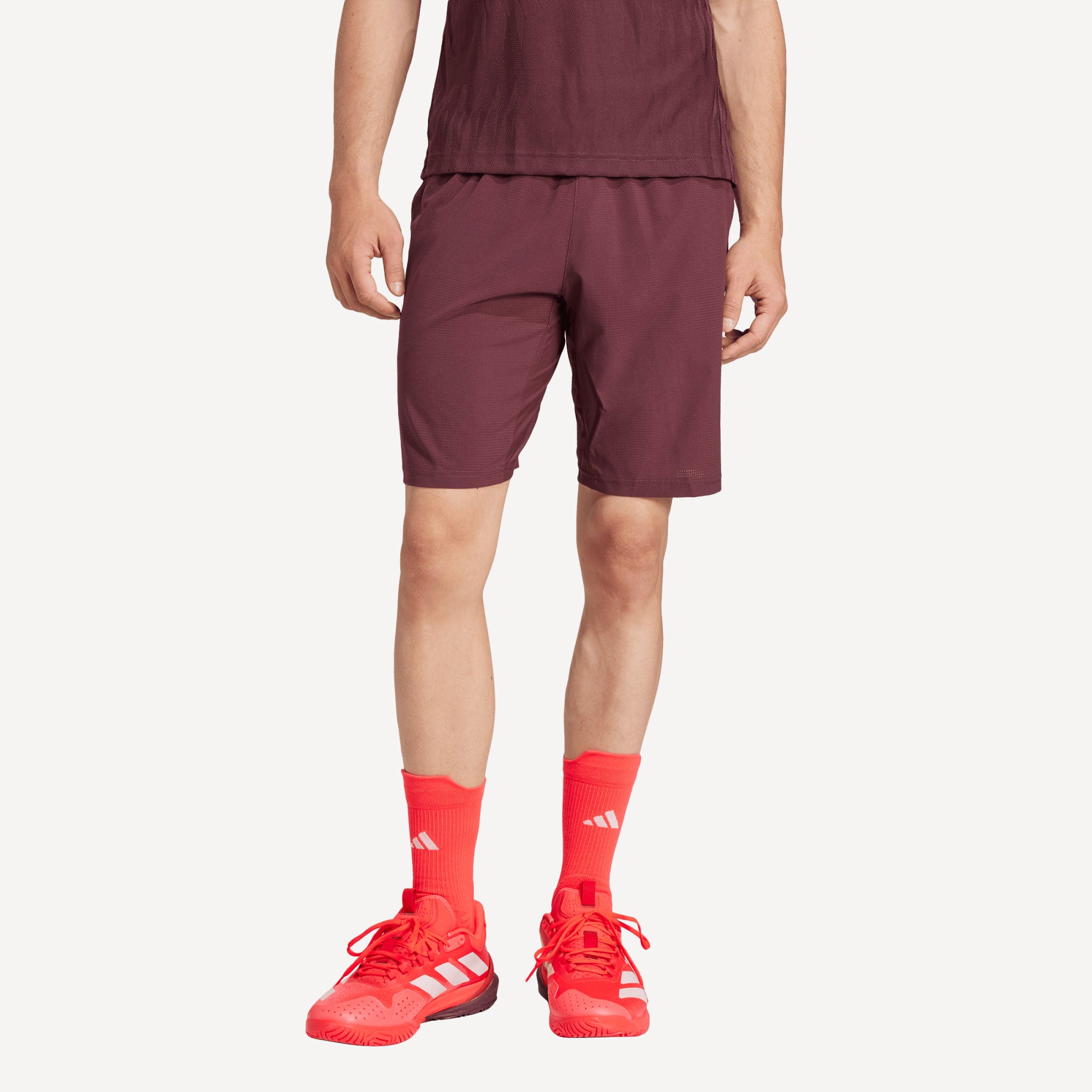 adidas Gameset Men's Ergo 7-Inch Tennis Shorts - Red (1)