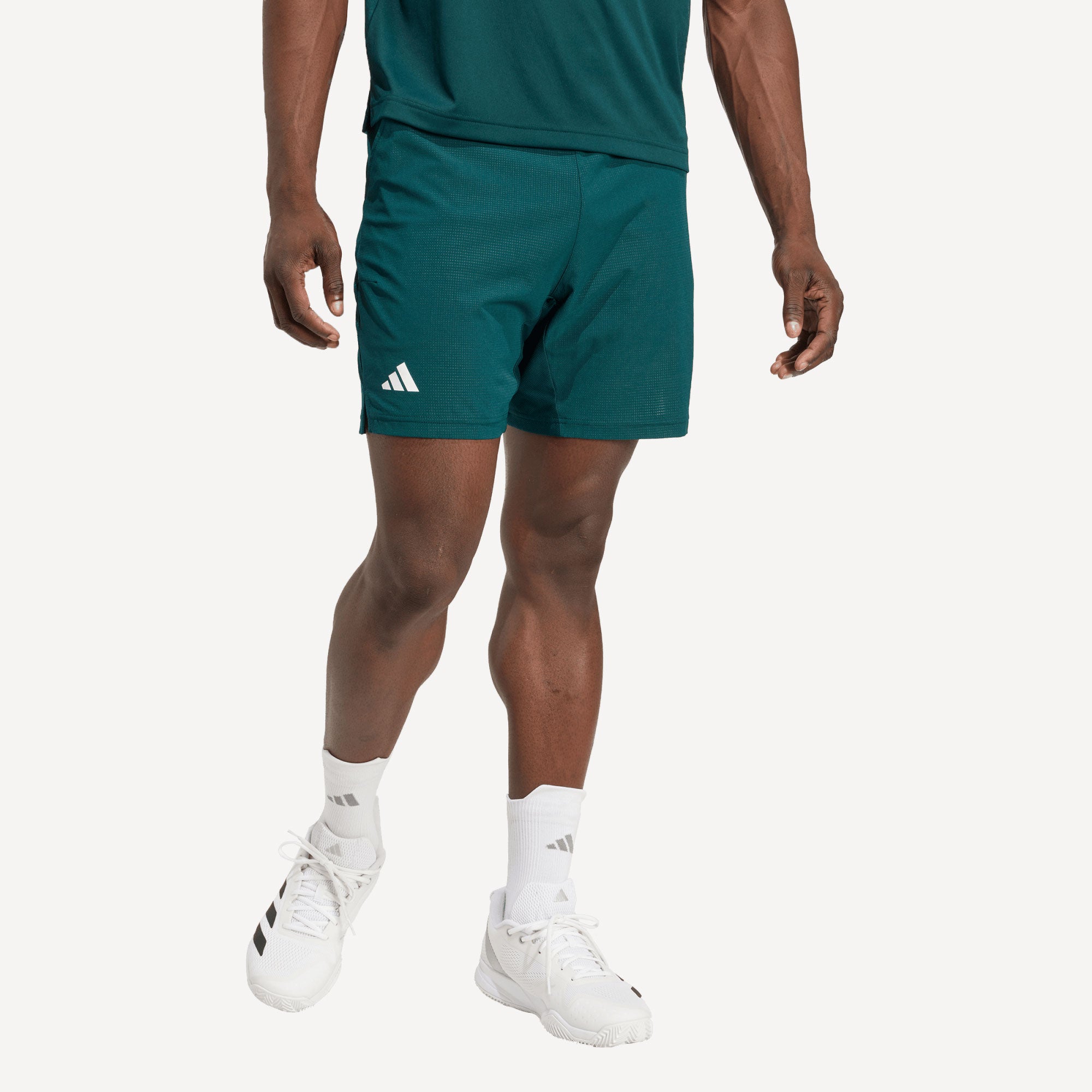 adidas Gameset Men's Ergo 7-Inch Tennis Shorts - Green (1)