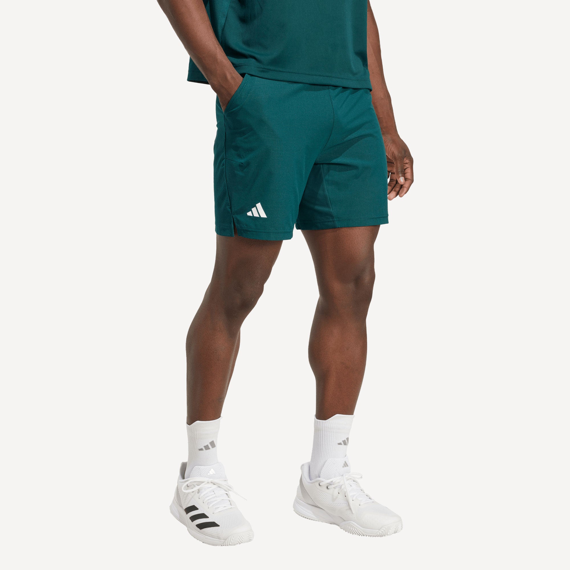 adidas Gameset Men's Ergo 7-Inch Tennis Shorts - Green (3)