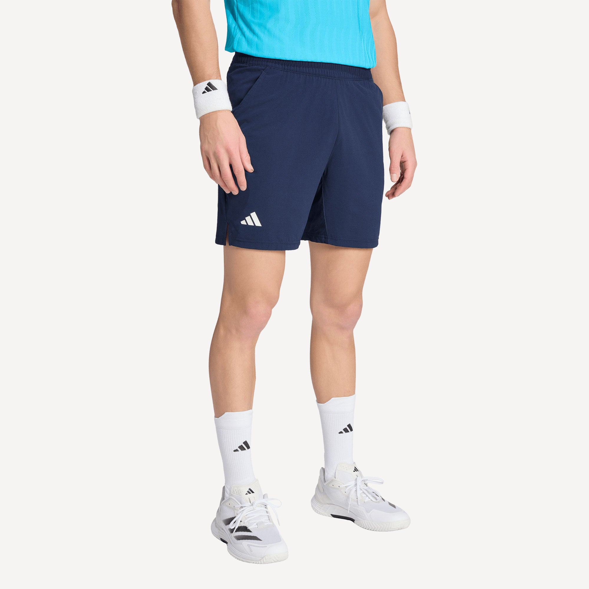 adidas Gameset Men's Ergo 7-Inch Tennis Shorts - Dark Blue (1)