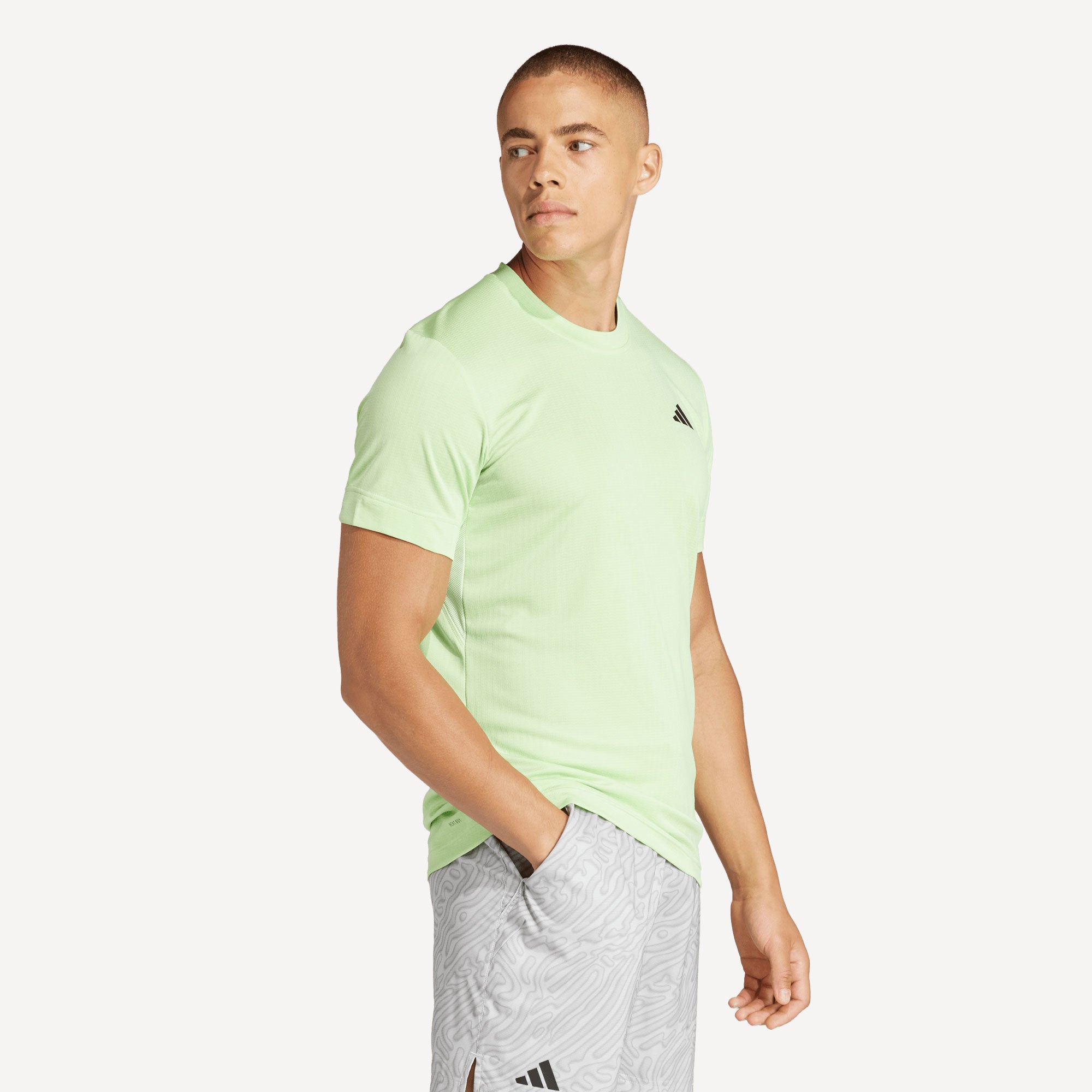 adidas Gameset Men's Freelift Tennis Shirt - Green (3)