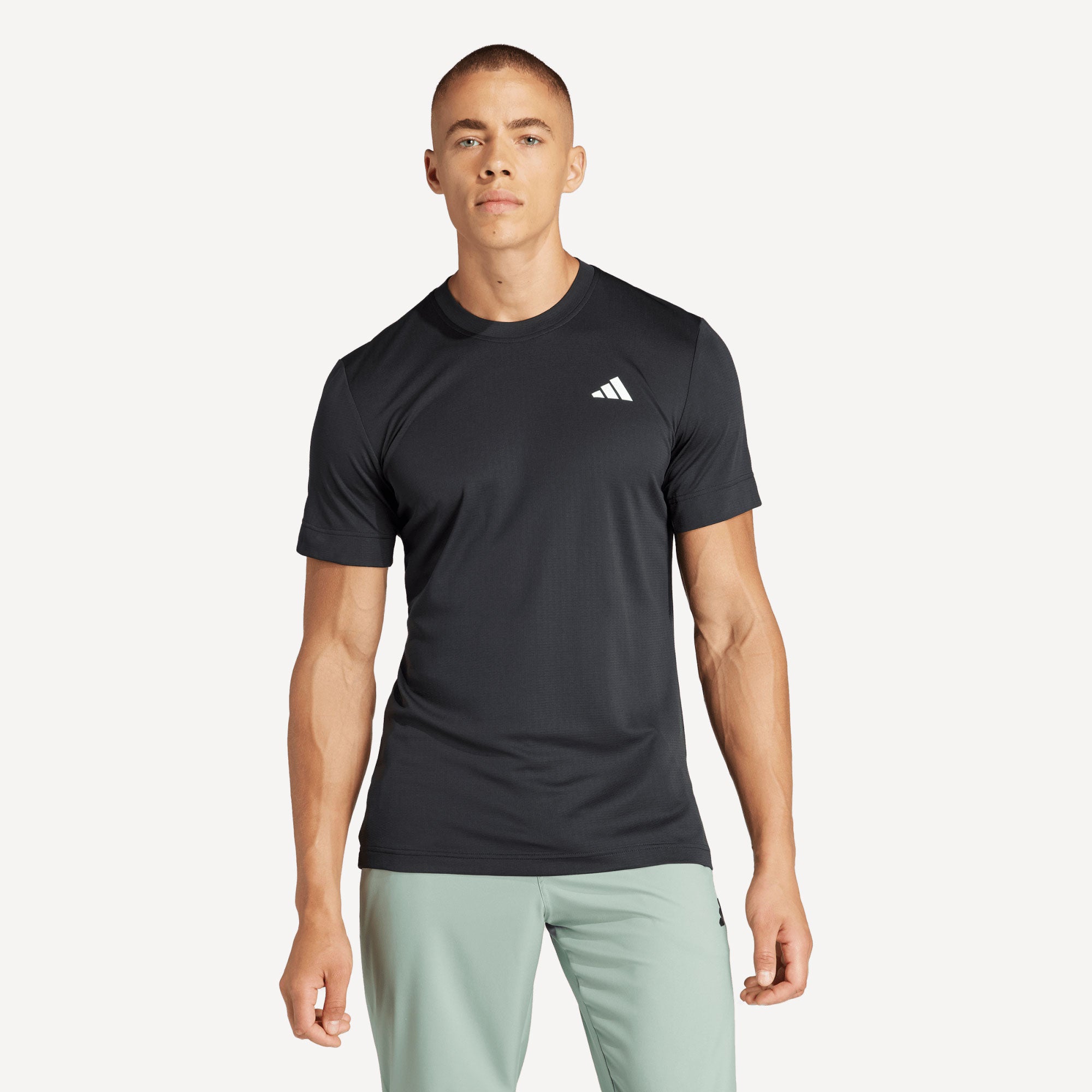 adidas Gameset Men's Freelift Tennis Shirt - Black (1)
