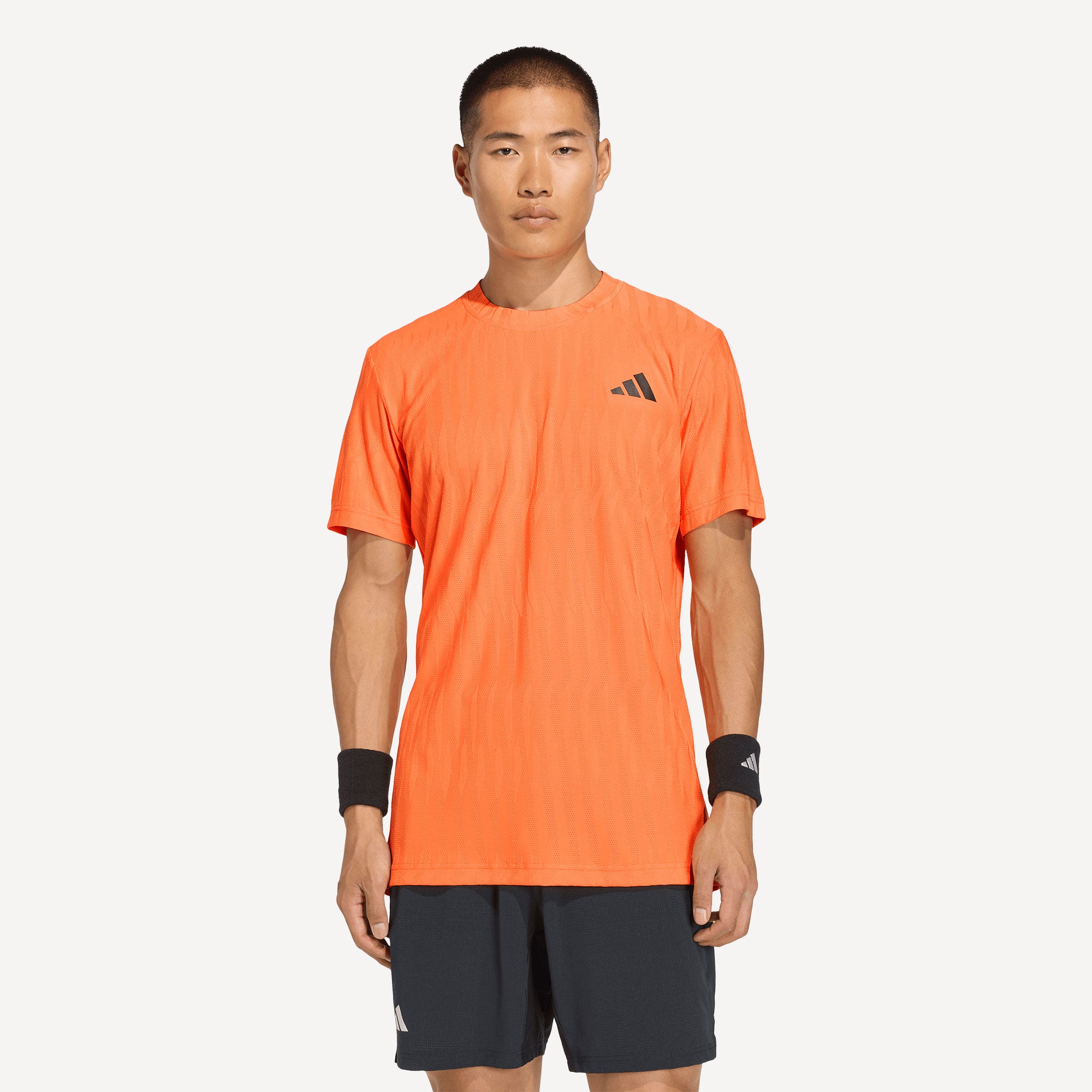 adidas Gameset Men's Freelift Tennis Shirt - Orange (1)