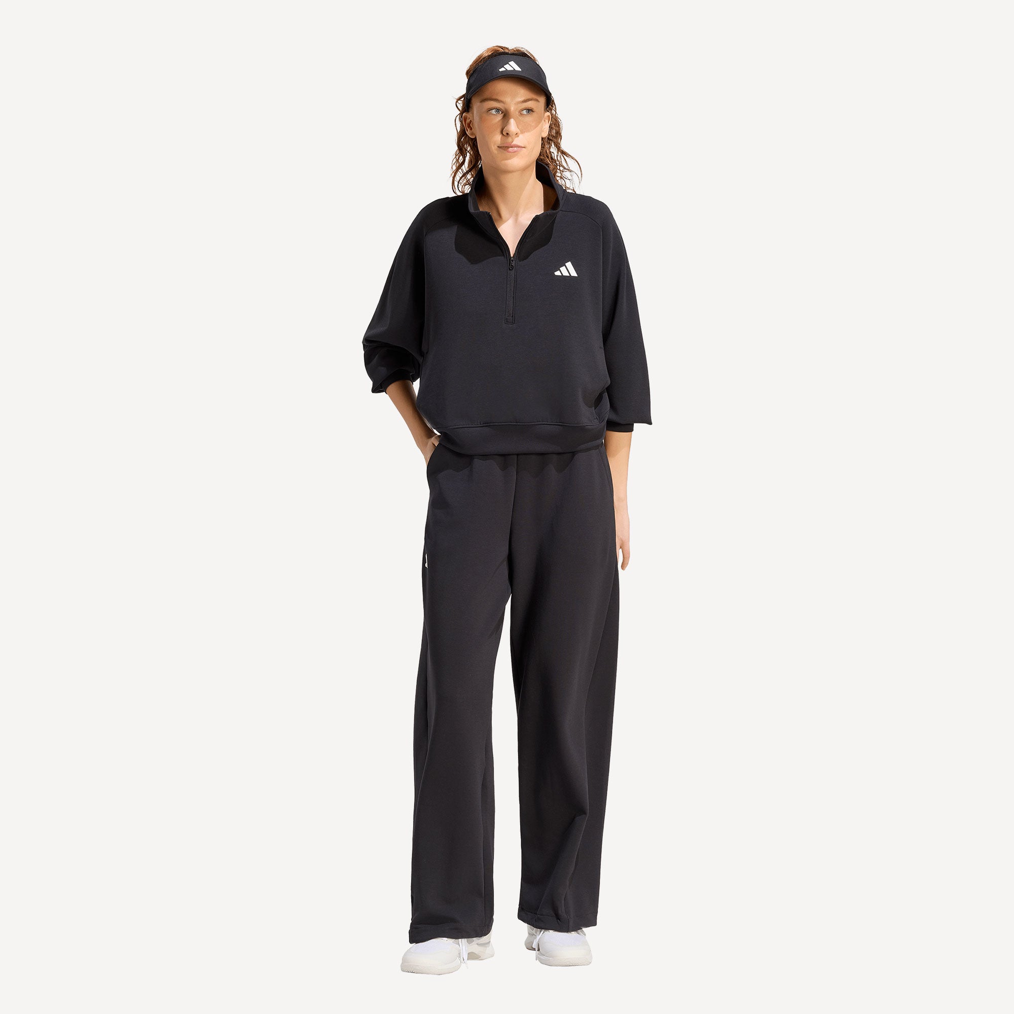 adidas Gameset Women's Half-Zip Tennis Jacket - Black (3)
