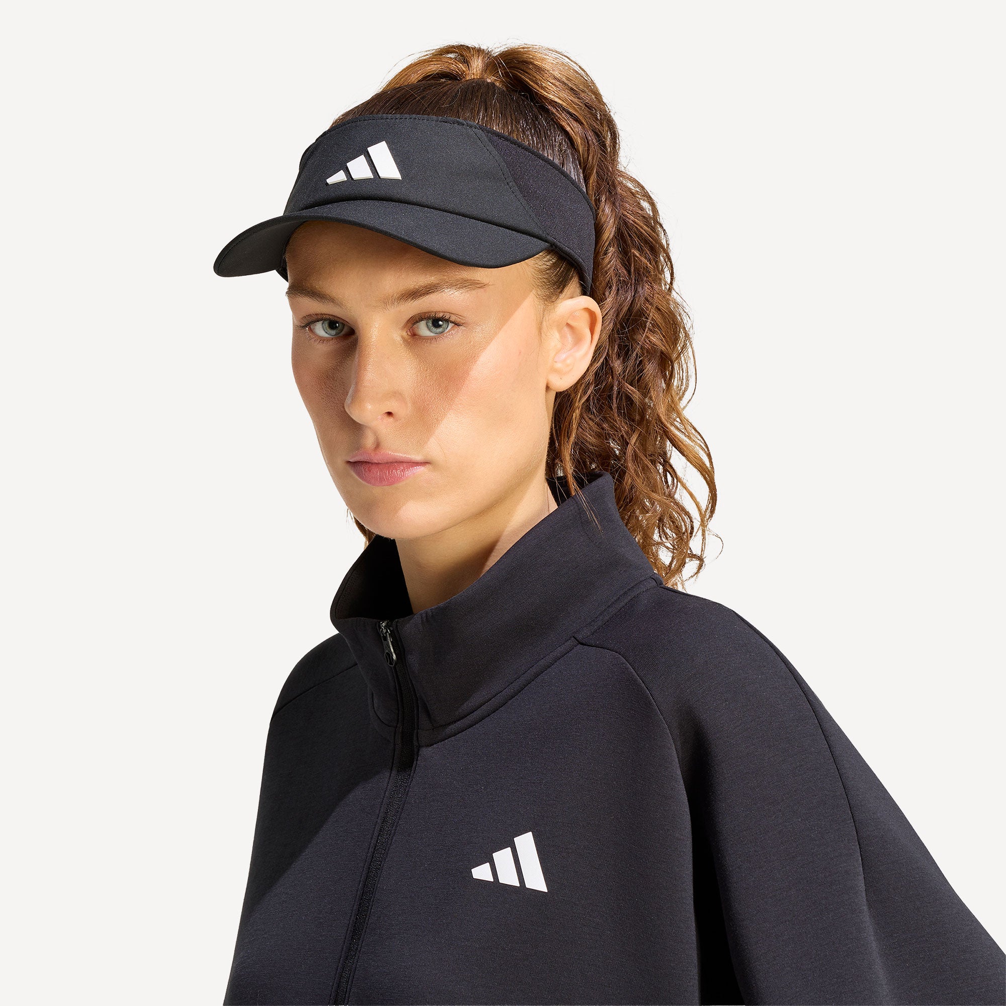 adidas Gameset Women's Half-Zip Tennis Jacket - Black (4)