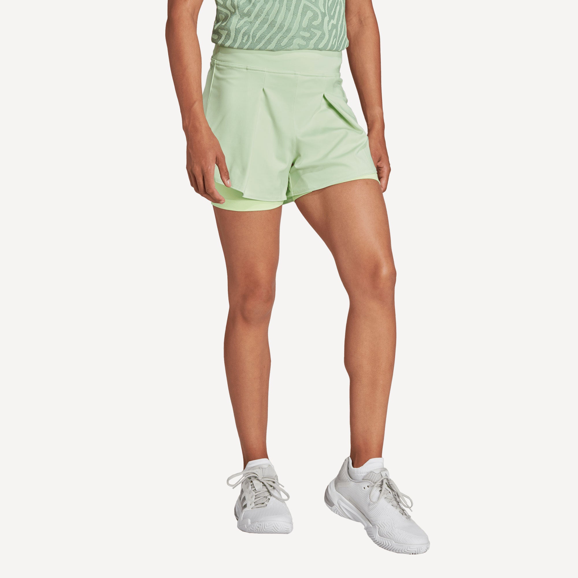 adidas Gameset Women's Match Tennis Shorts - Green (3)