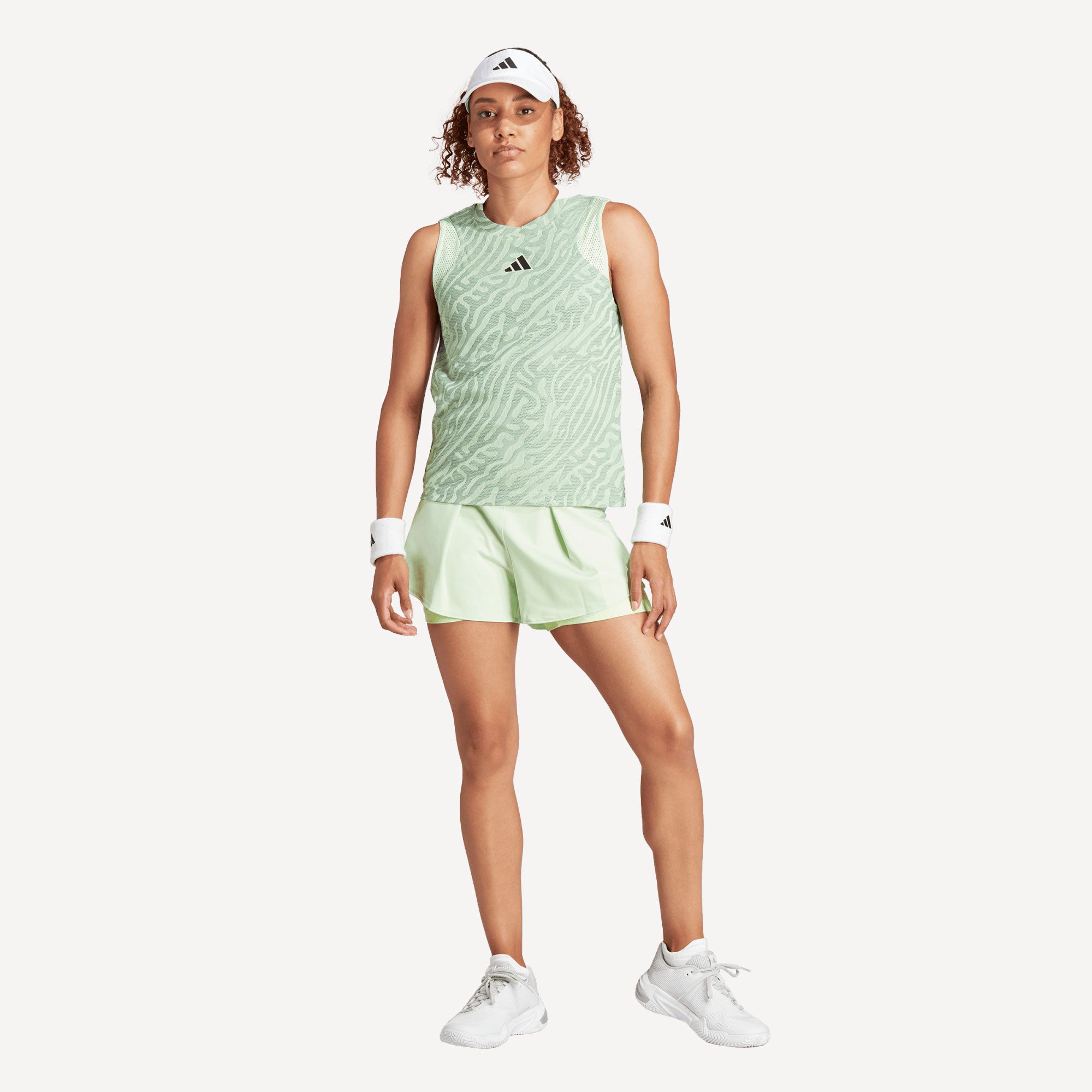 adidas Gameset Women's Match Tennis Shorts - Green (4)