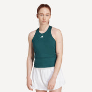 adidas Gameset Women's Midi Tennis Tank - Green (1)