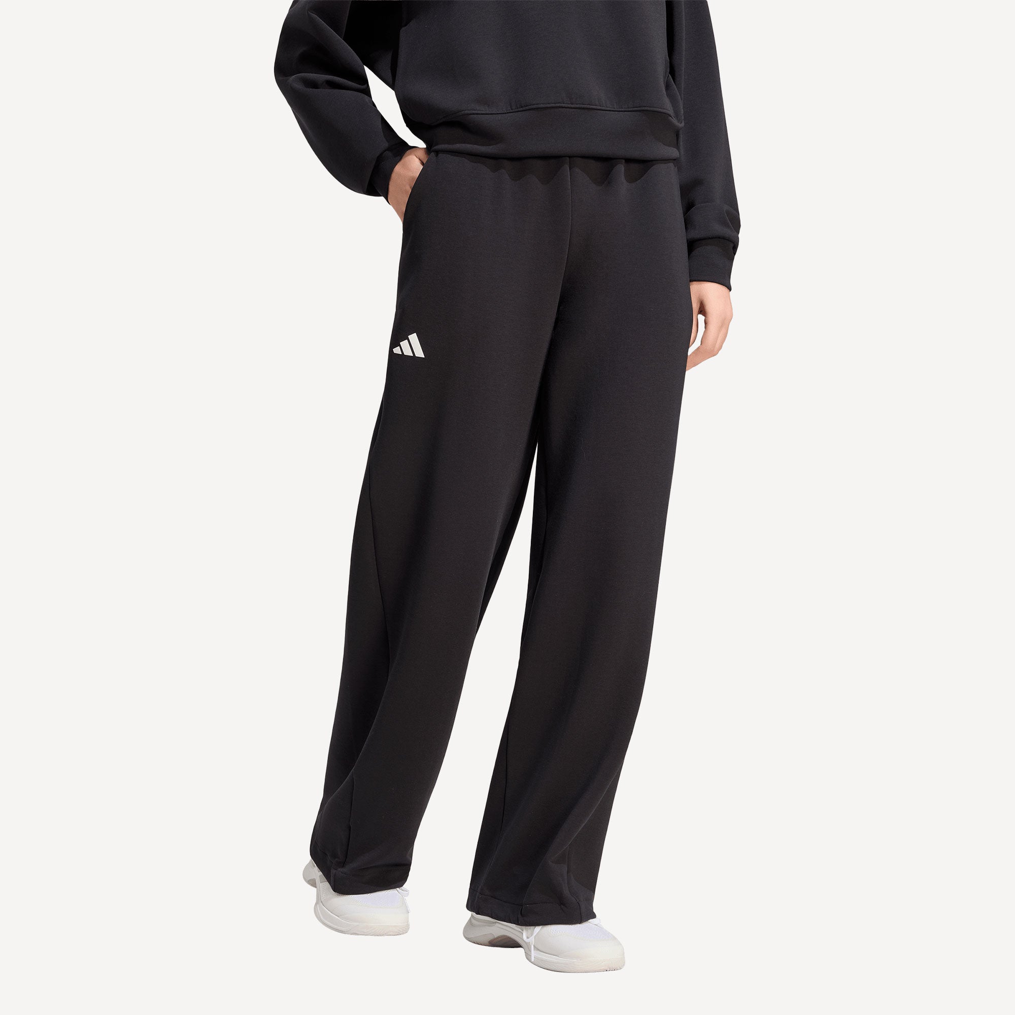 adidas Gameset Women's Wide Leg Tennis Pants - Black (1)