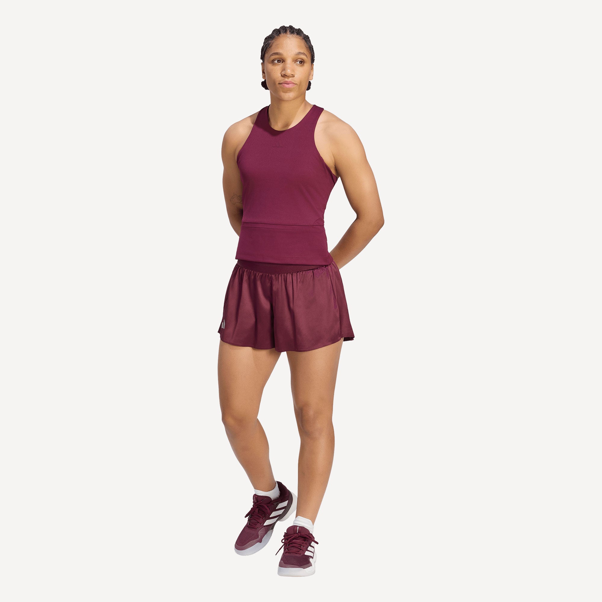 adidas Gameset Women's Y Midi Tennis Tank - Red (3)