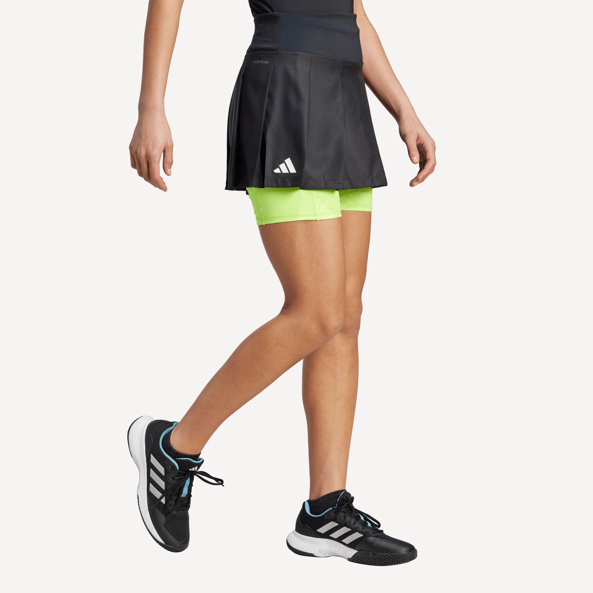adidas London Pro Women's Pleated Tennis Skirt Black (1)